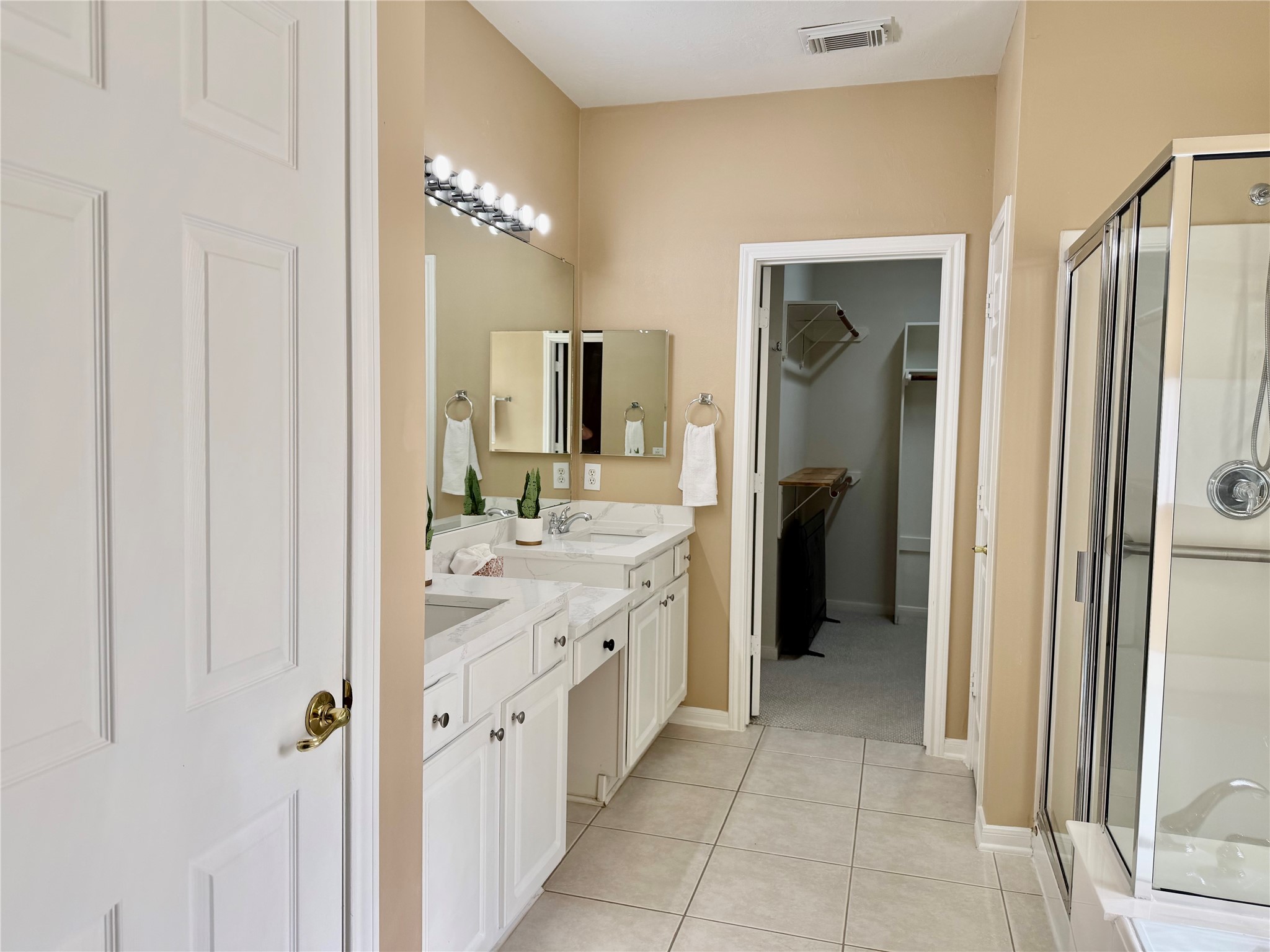 Large master closet off the bath