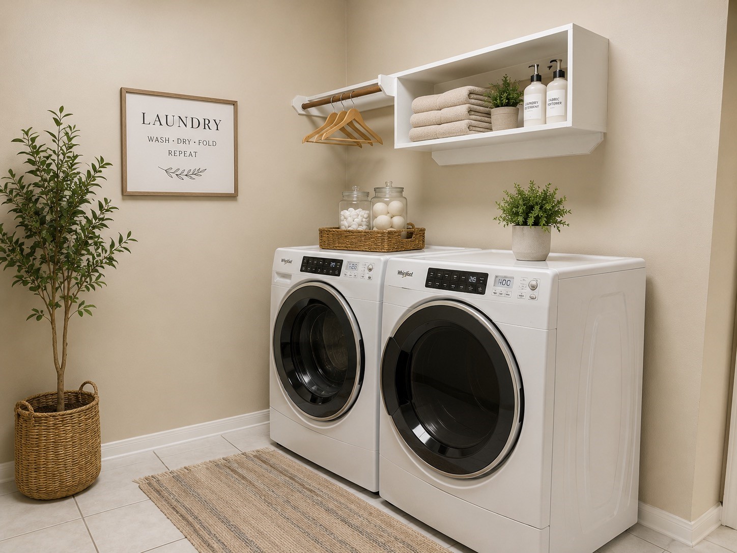 visually staged laundry room