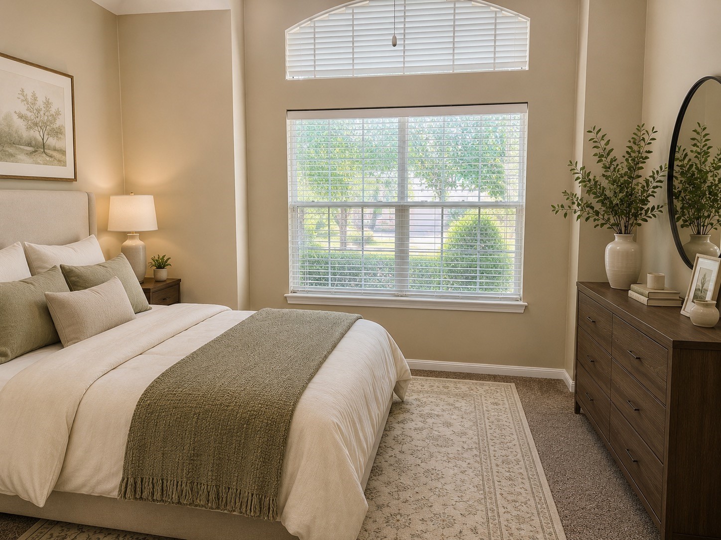 Virtually staged bedroom #1