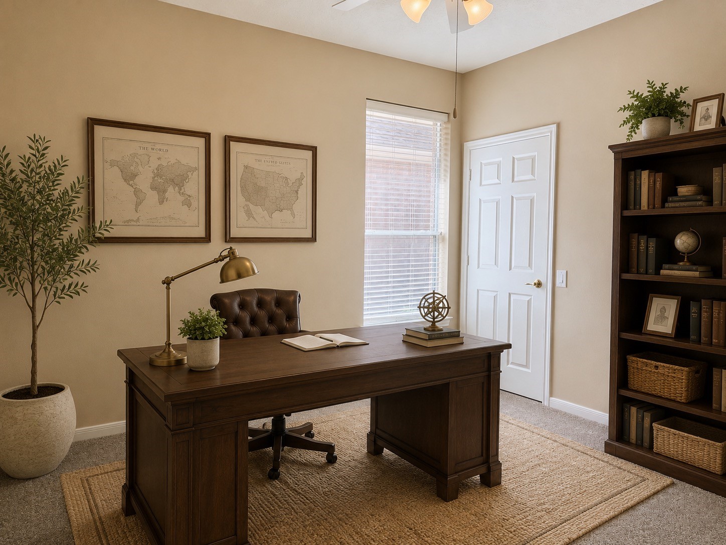 Virtually staged bedroom #2 as an office
