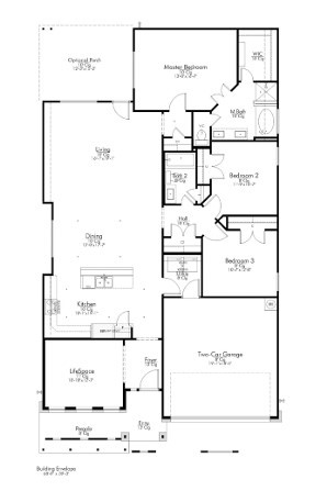 One story floor plan nestled on a 10,319 square foot lot!