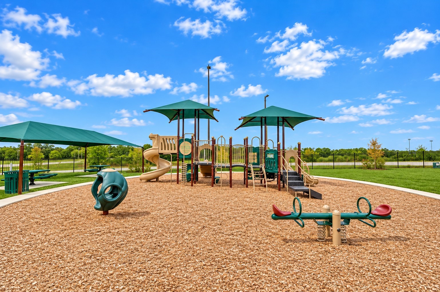 Residents enjoy this well-maintained playground, offering a family-friendly environment.