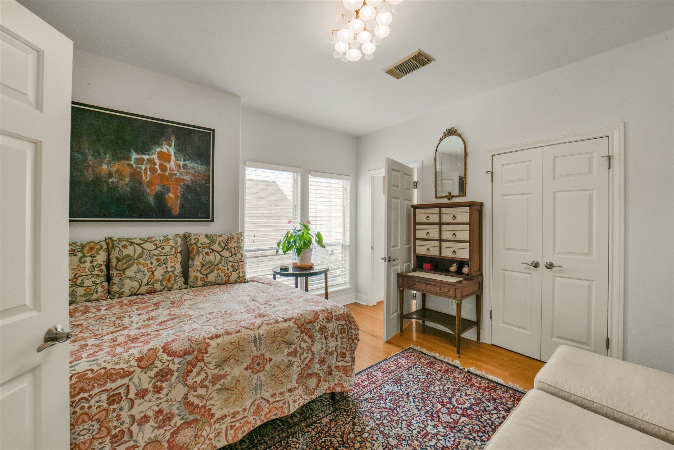 back stairwell and large walk in closet