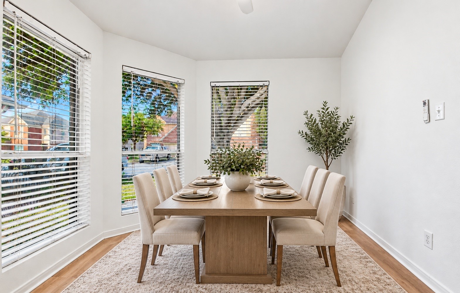 The formal dining room! 
*This photo is virtually staged*