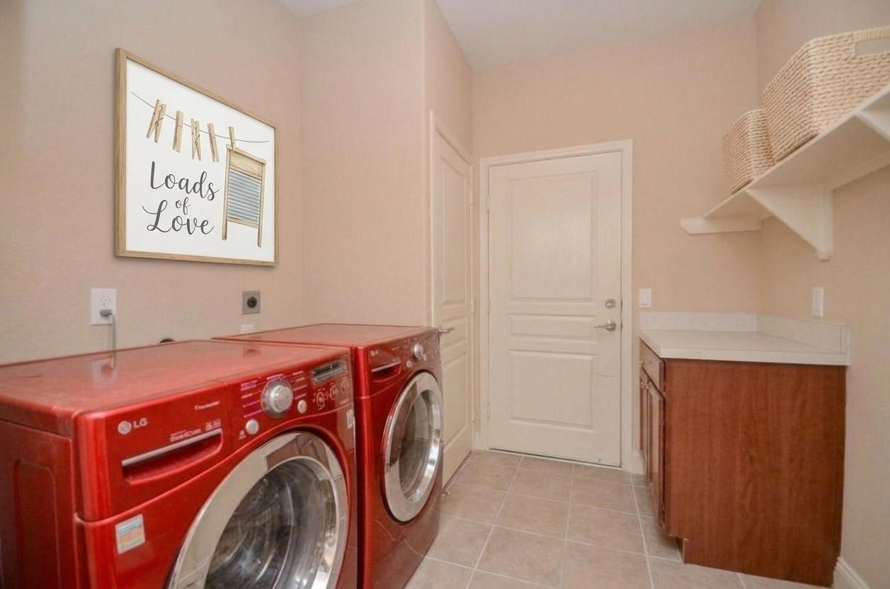 Large Laundry Room with lots of storage