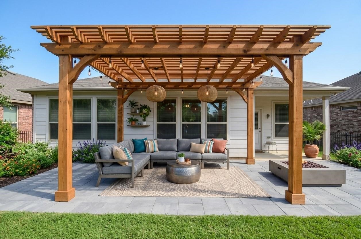 Virtual Rendering of Pergola Addition