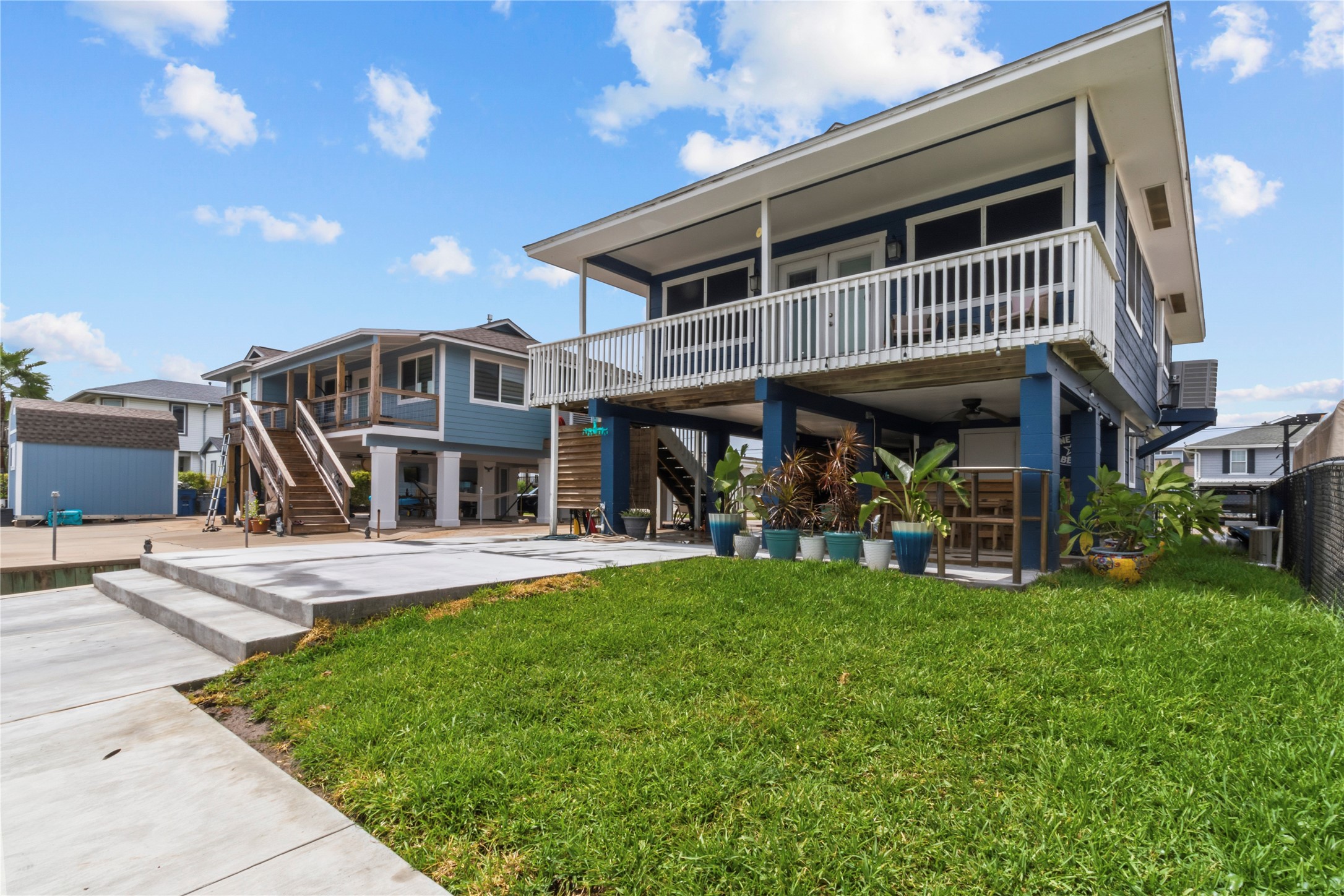 East facing waterfront home