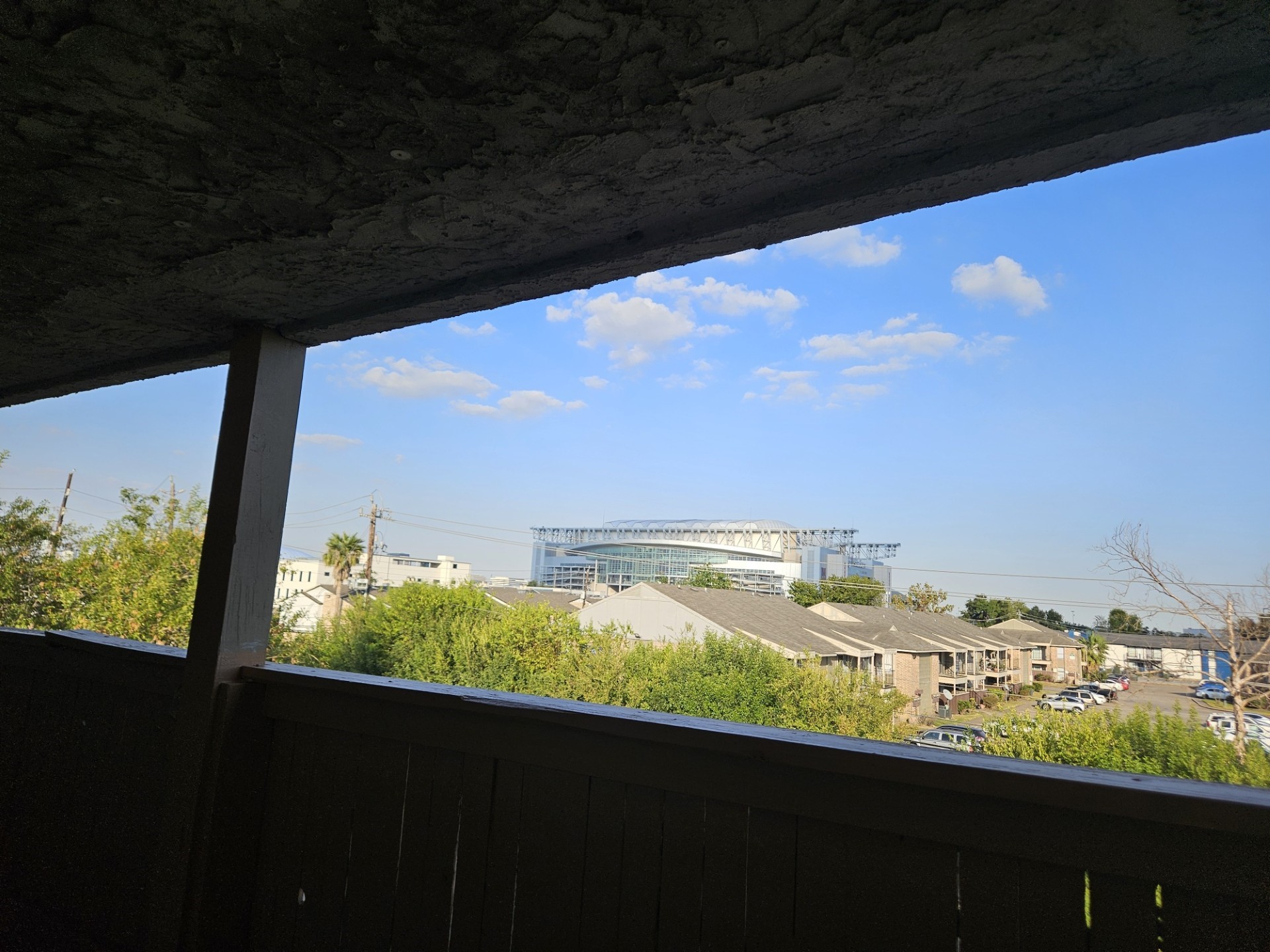The View of NRG Stadium from the Balcony.