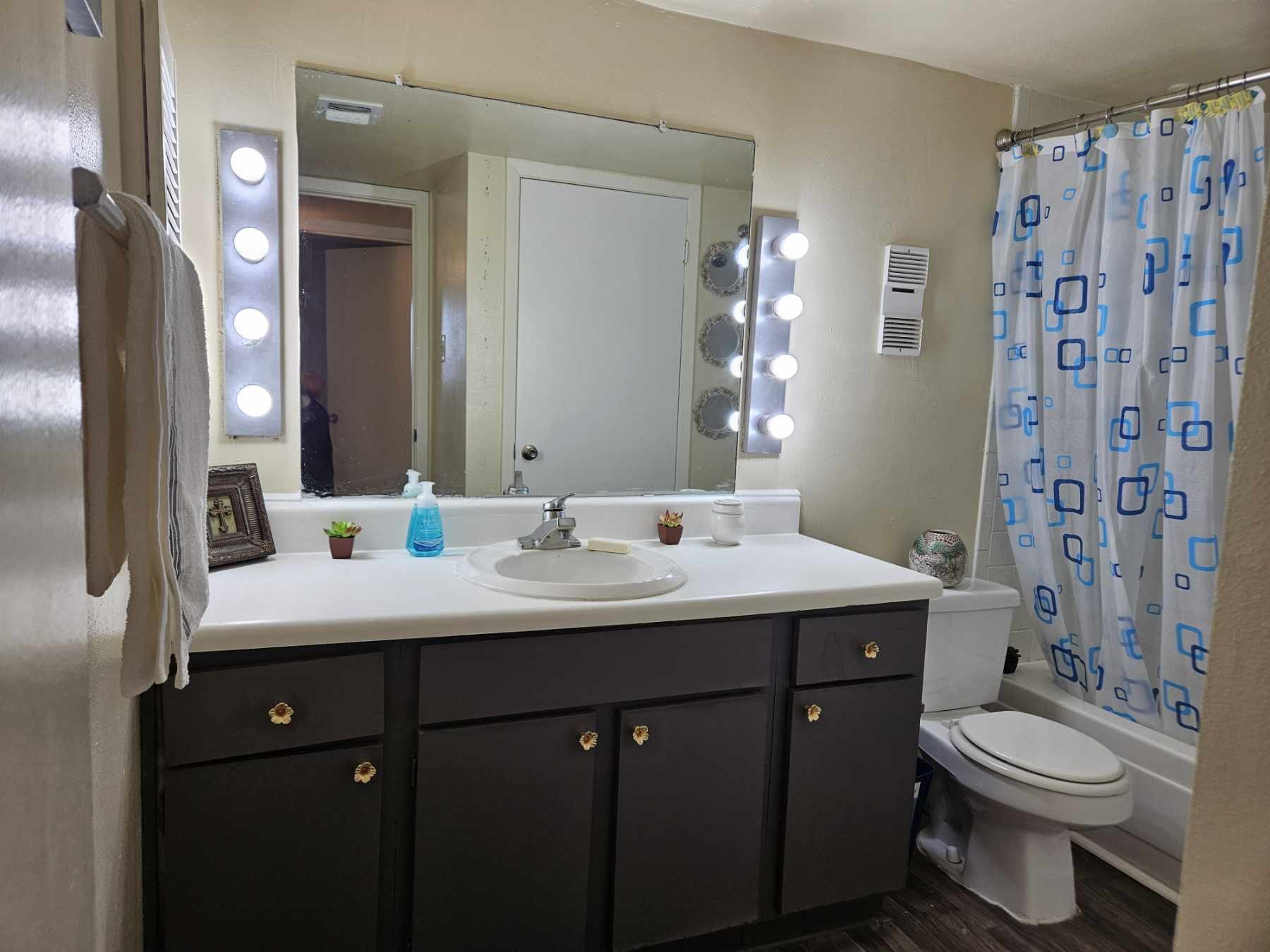Full bathroom with shower and Bath Tub.