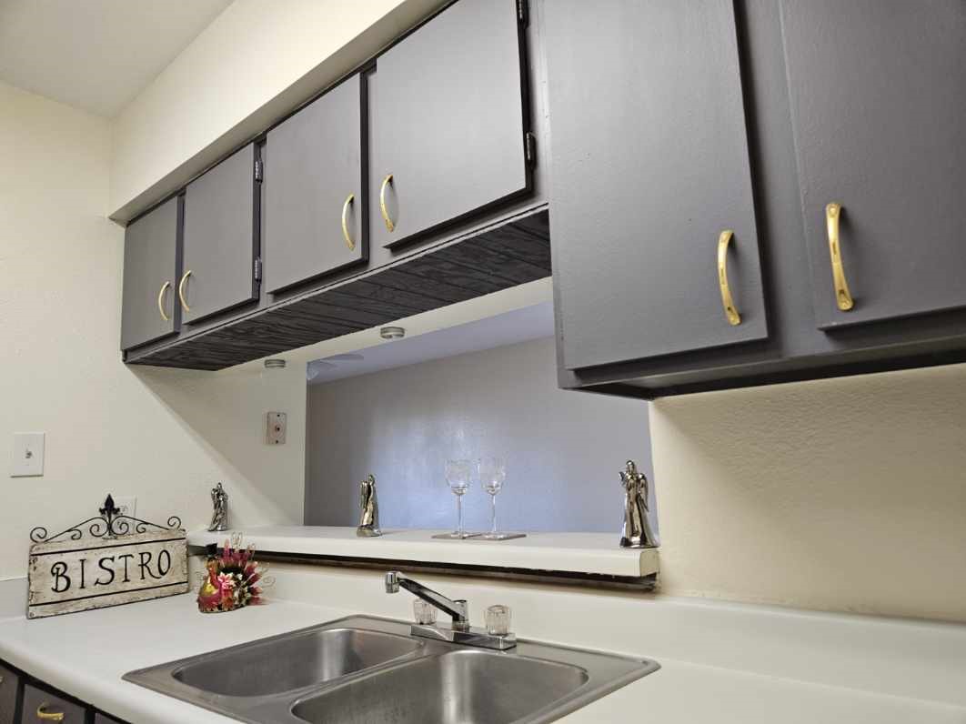 Kitchen with Bar, open to the living area