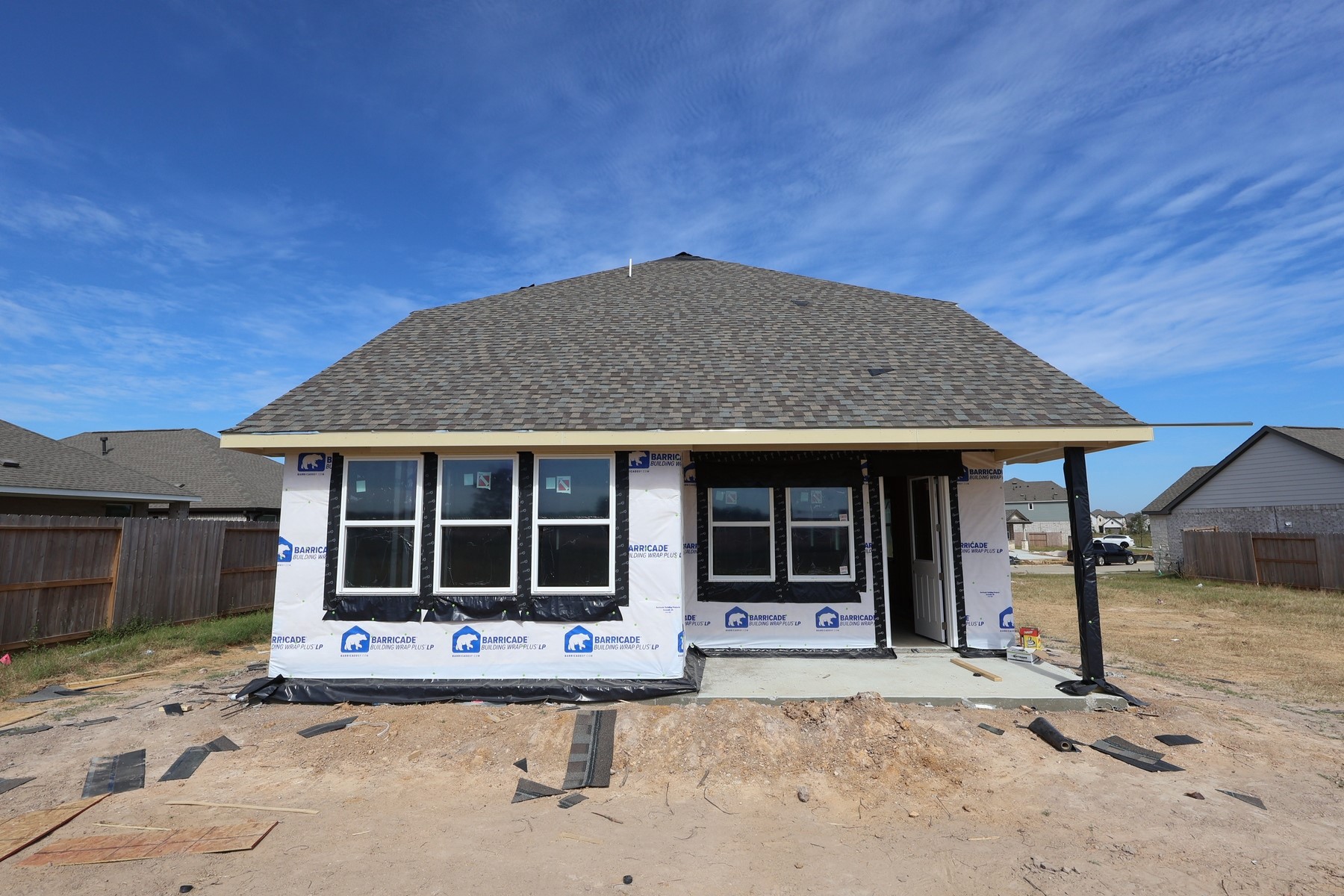 Backyard with covered patio - still under construction! Backyard with covered patio - still under construction!
