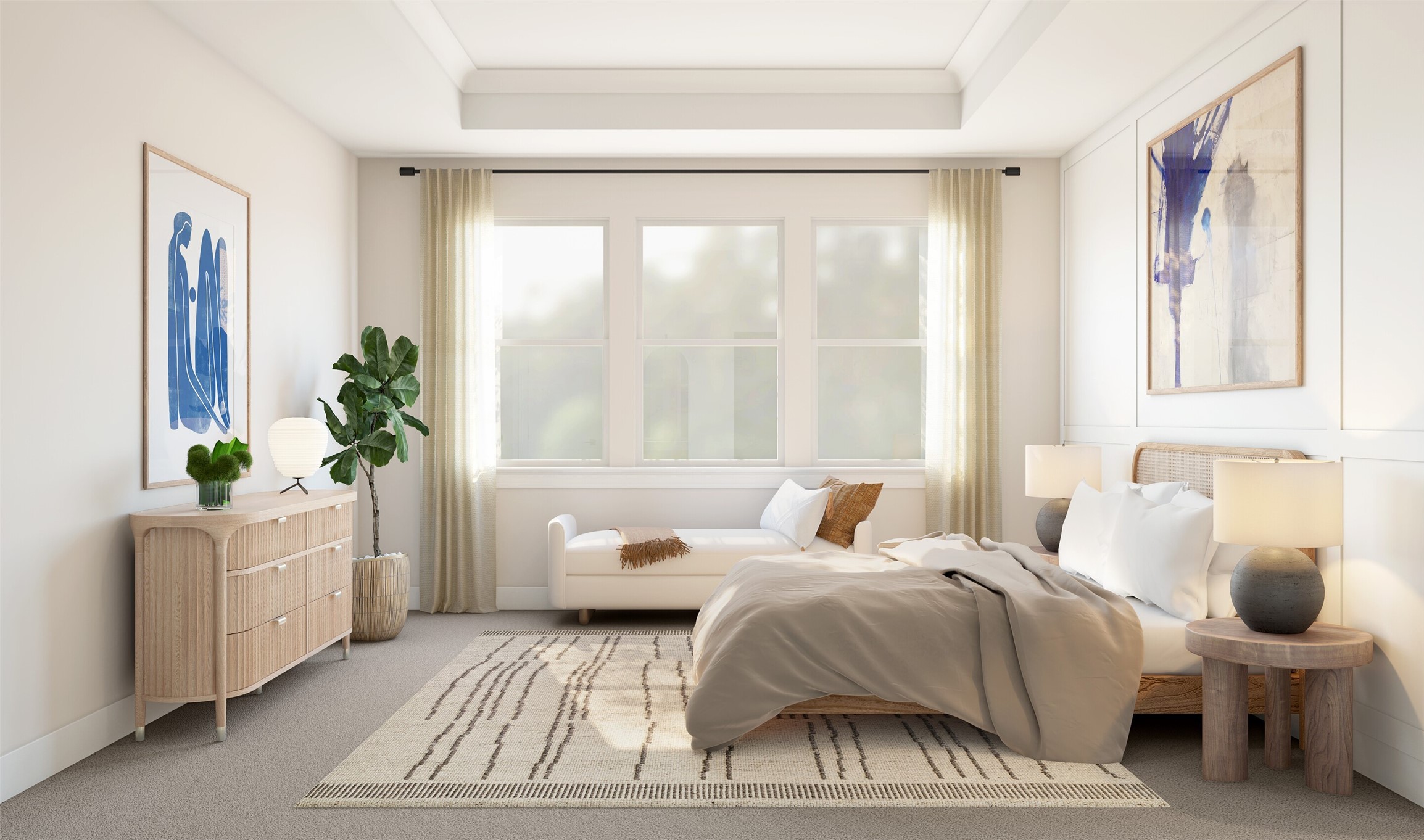 Private primary suite (*Artist rendering used for illustration purposes only. Colors/finishes may differ from the ones currently selected in the home.)