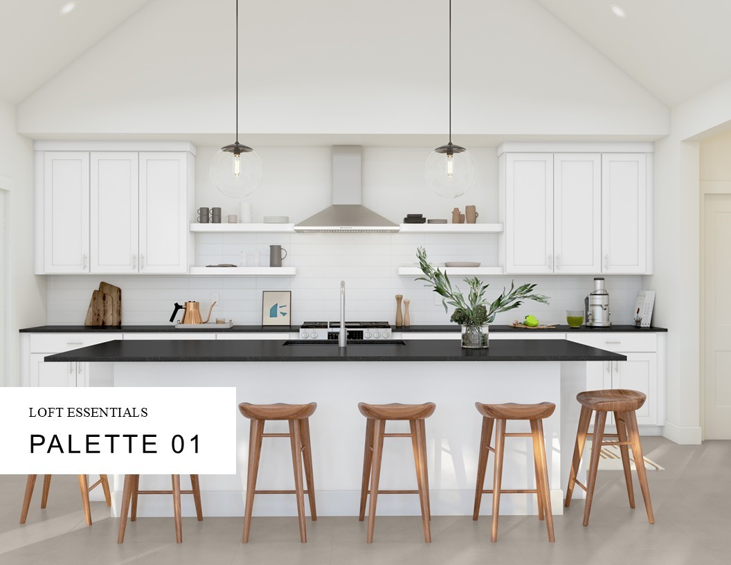 Loft Look Palette 1 Selection Sheet (*Artist rendering used for illustration purposes only.)