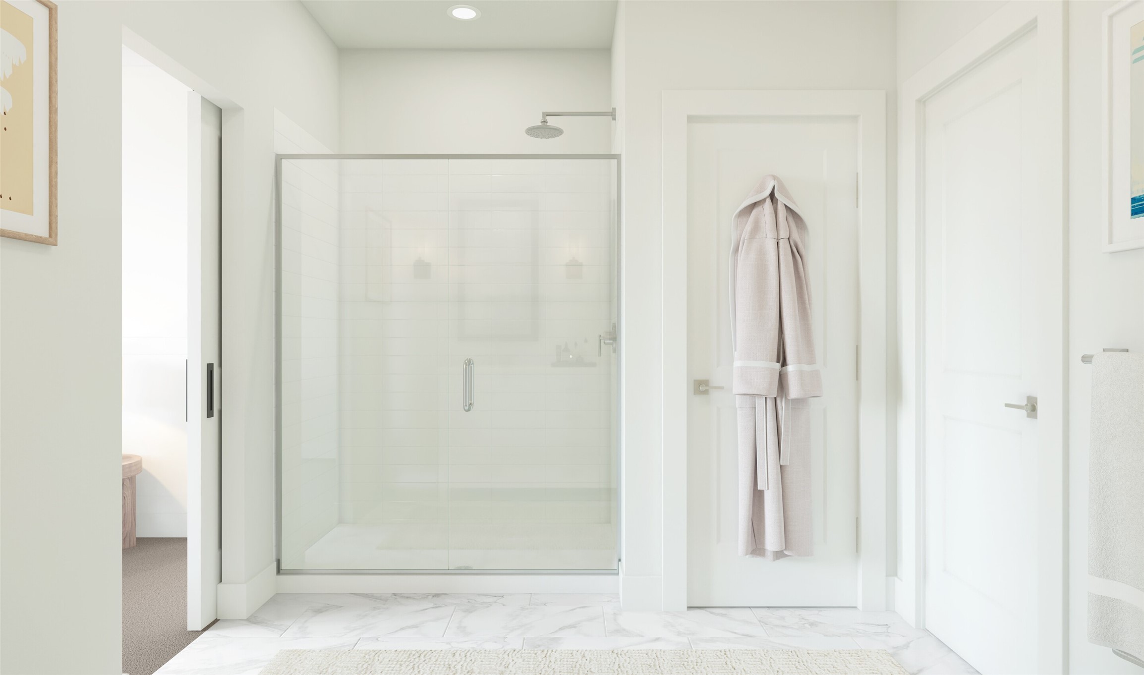 Serene primary bath (*Artist rendering used for illustration purposes only. Colors/finishes may differ from the ones currently selected in the home.)