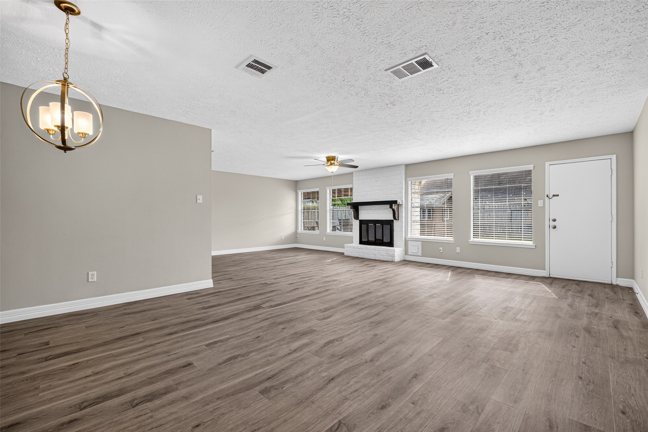 Open family and dining rooms