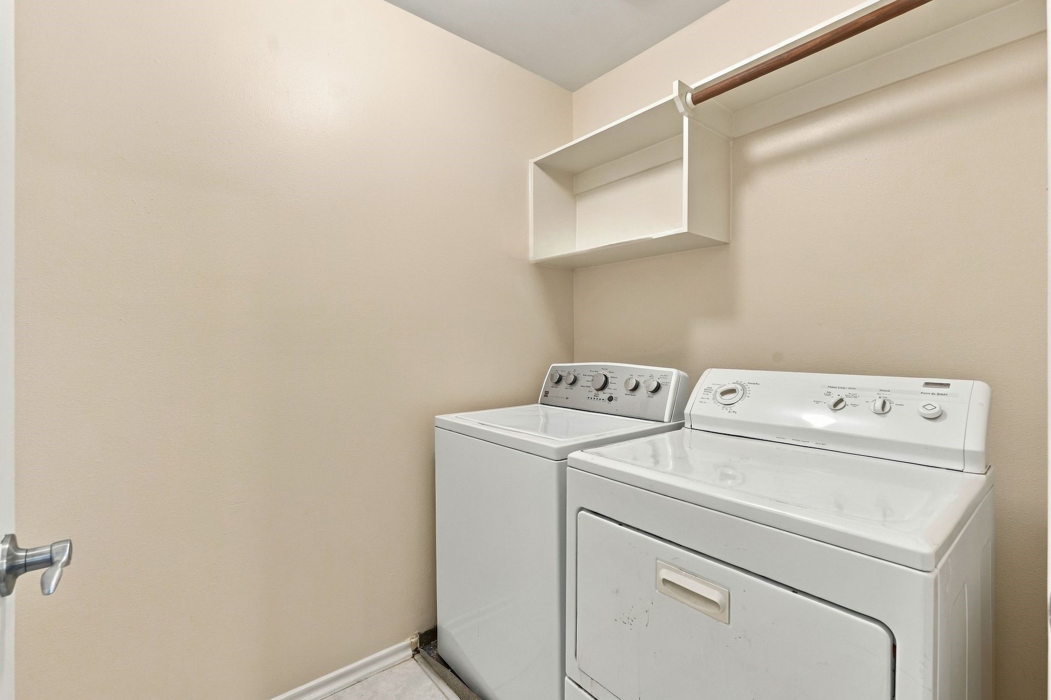 Washer and dryer are included with the lease.