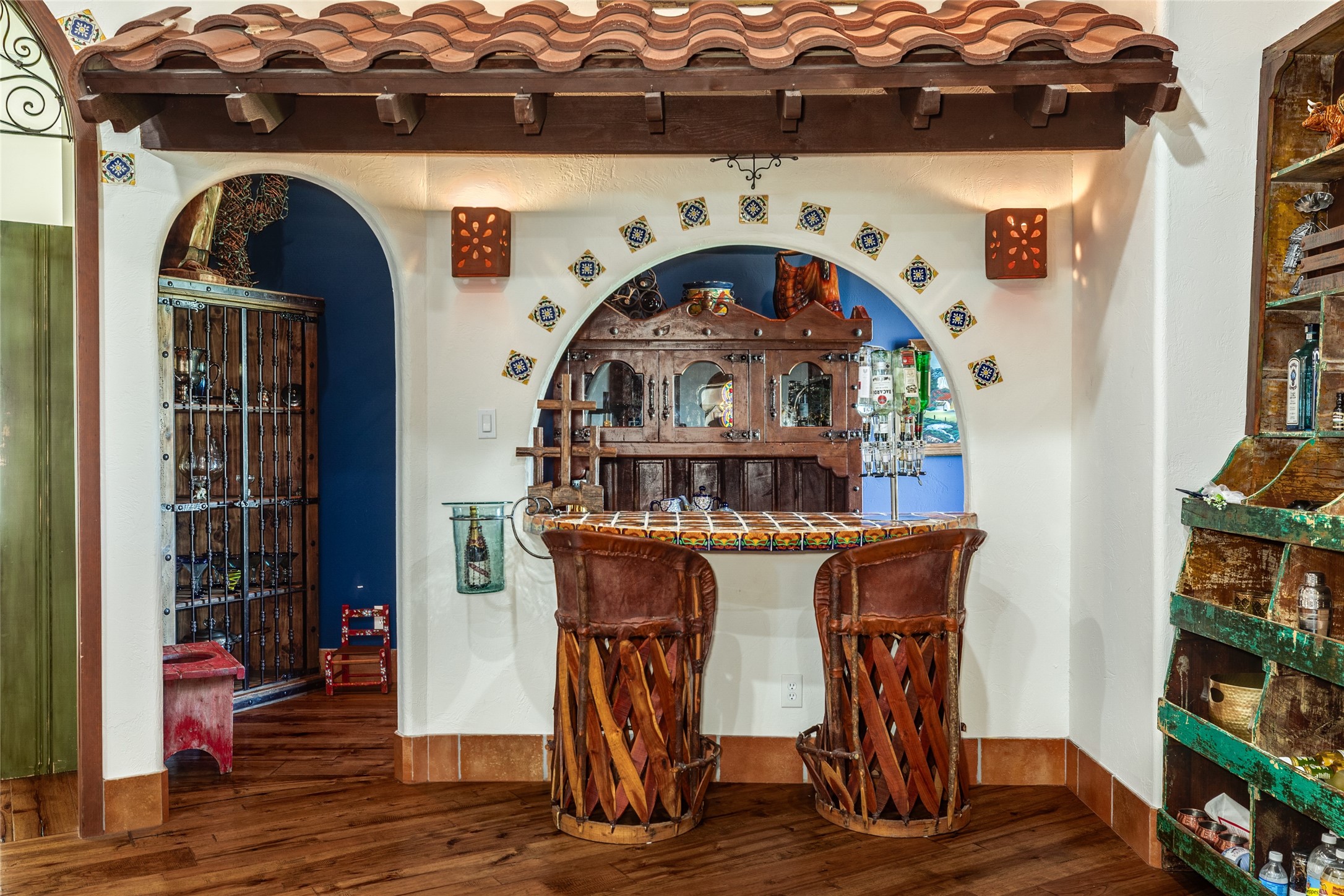 Interior bar facing the library/study/office