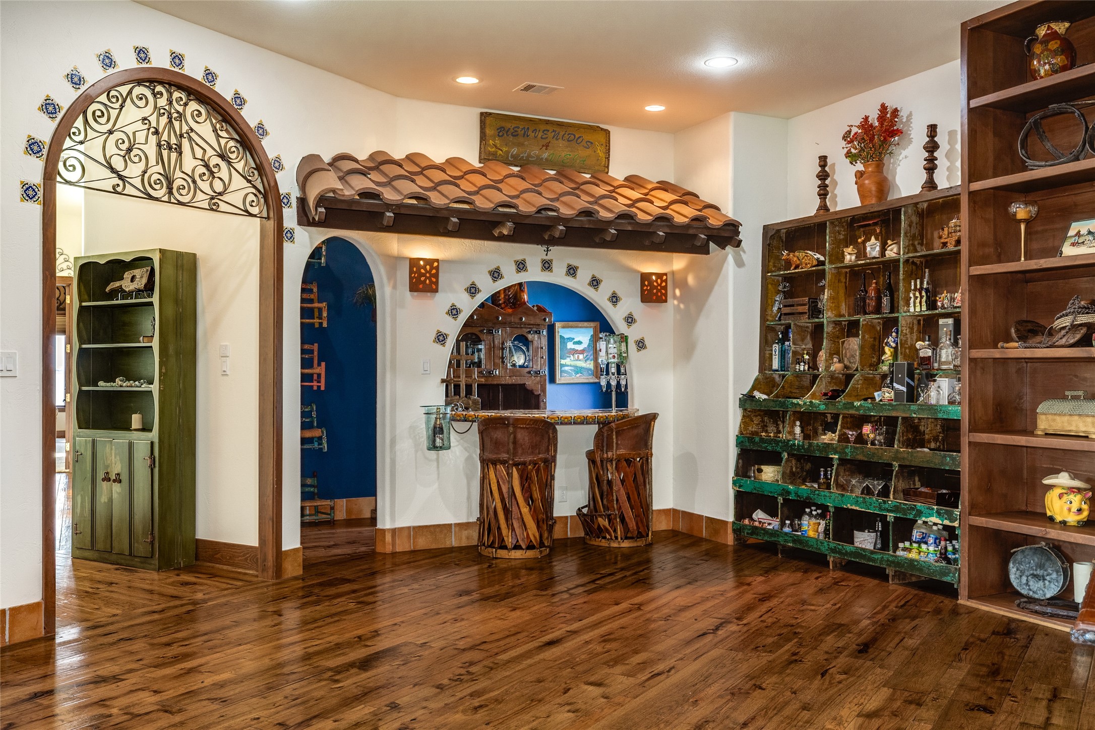 Interior bar facing the library/study/office
