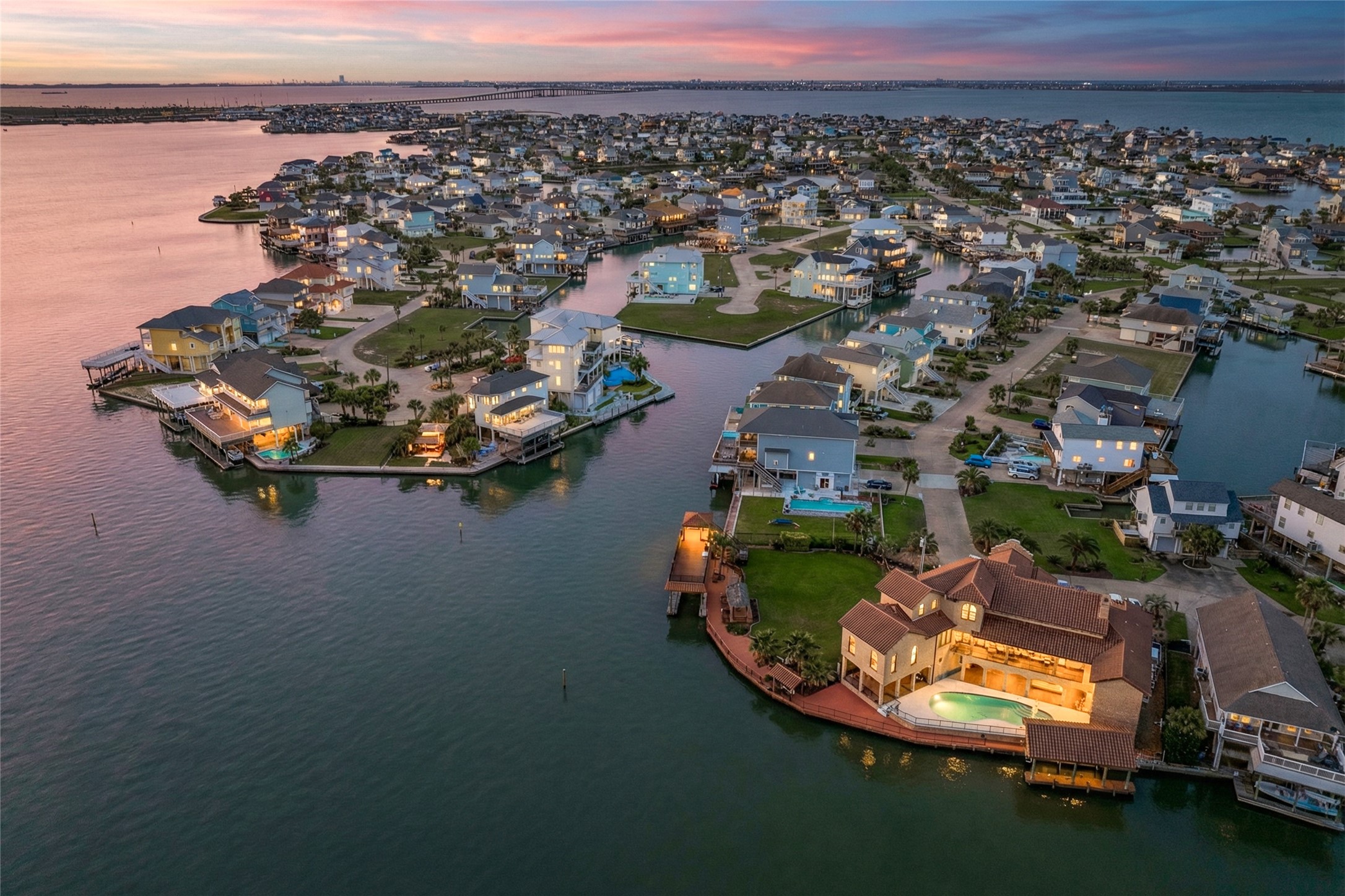 Evening bay view