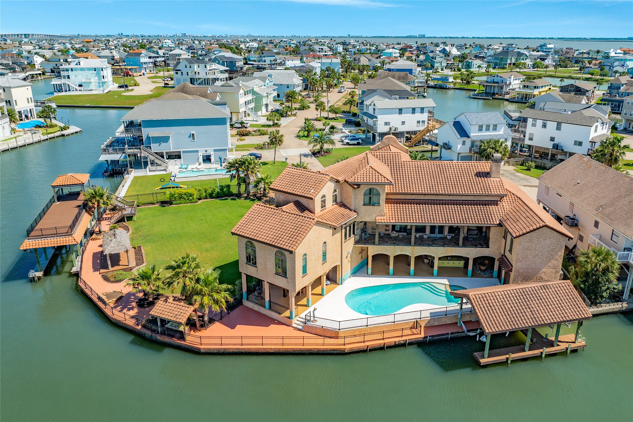 Aerial view of property, showing adjacent lots for sale separately