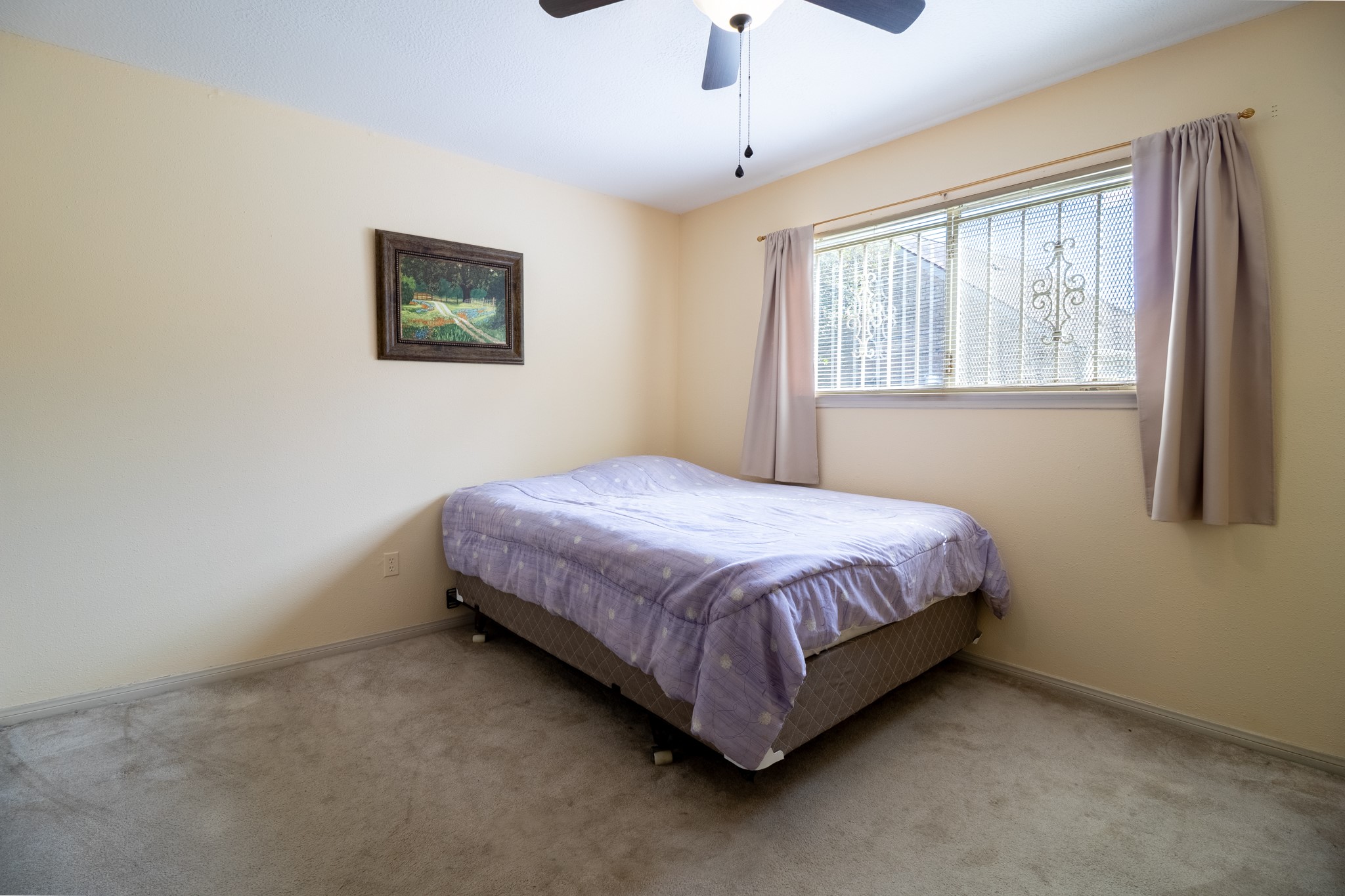 A peaceful bedroom waiting for your personal touch, imagine your favorite colors, furniture, and cozy finishing details.