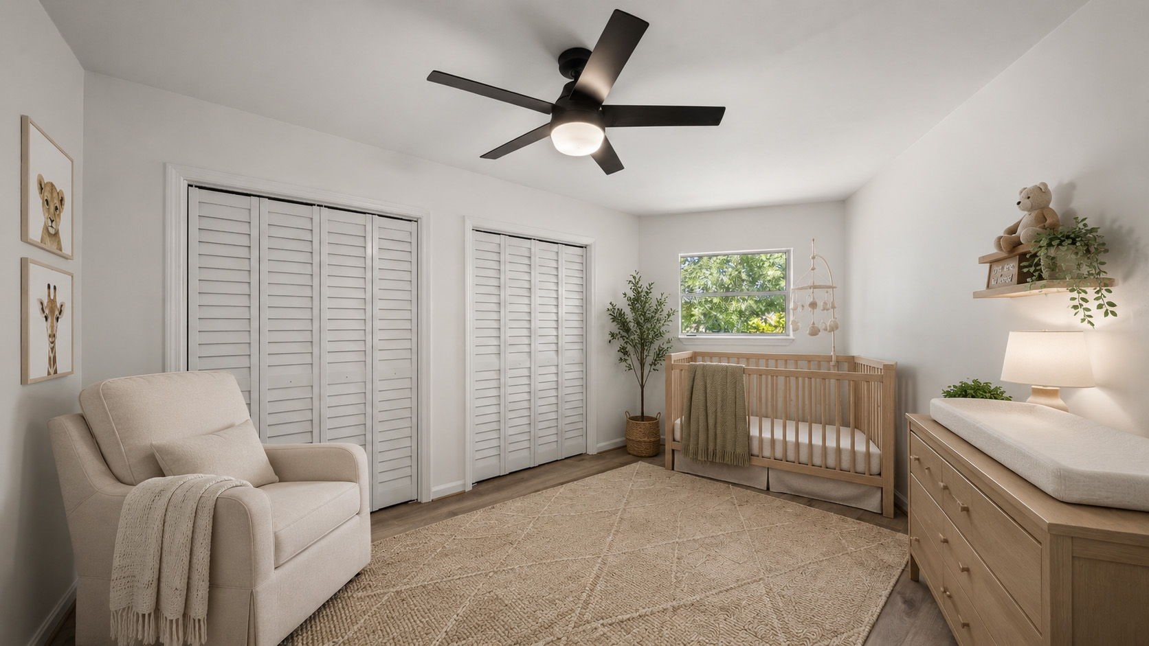 Staged Bedroom 4 bedroom 4 is on other end of home great as a Guest room next to New Bathroom, Laundry and kitchen.