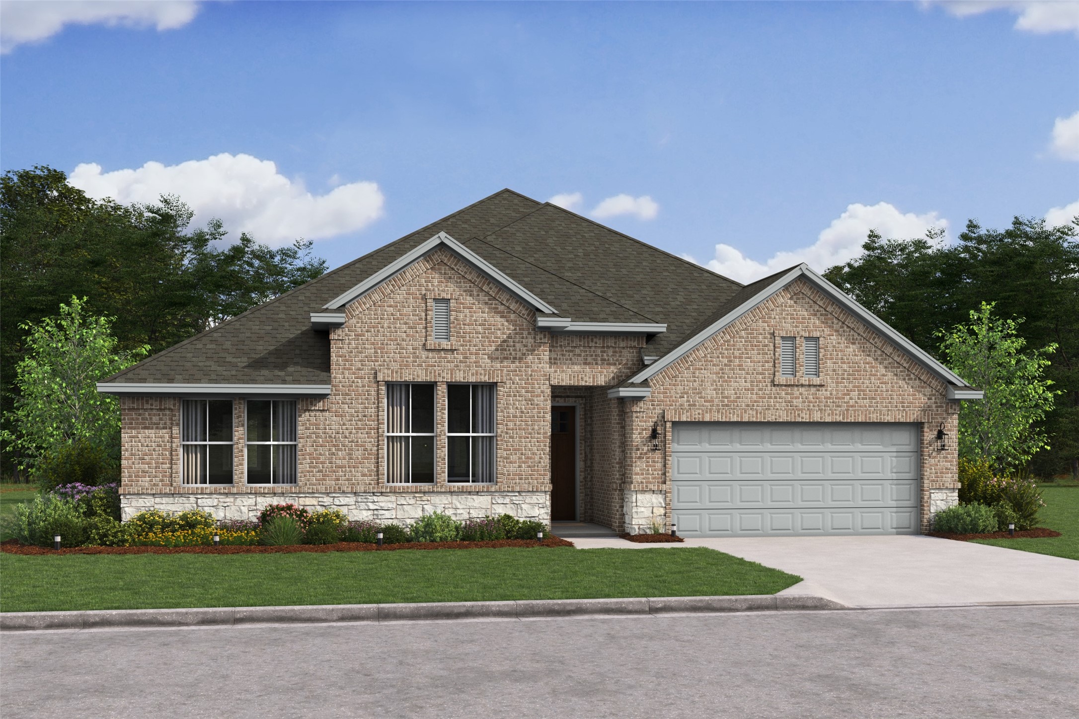 Gorgeous Frankfurt home design with elevation PA built by K. Hovnanian Homes in beautiful Westland Ranch. (*Artist rendering used for illustration purposes only.)