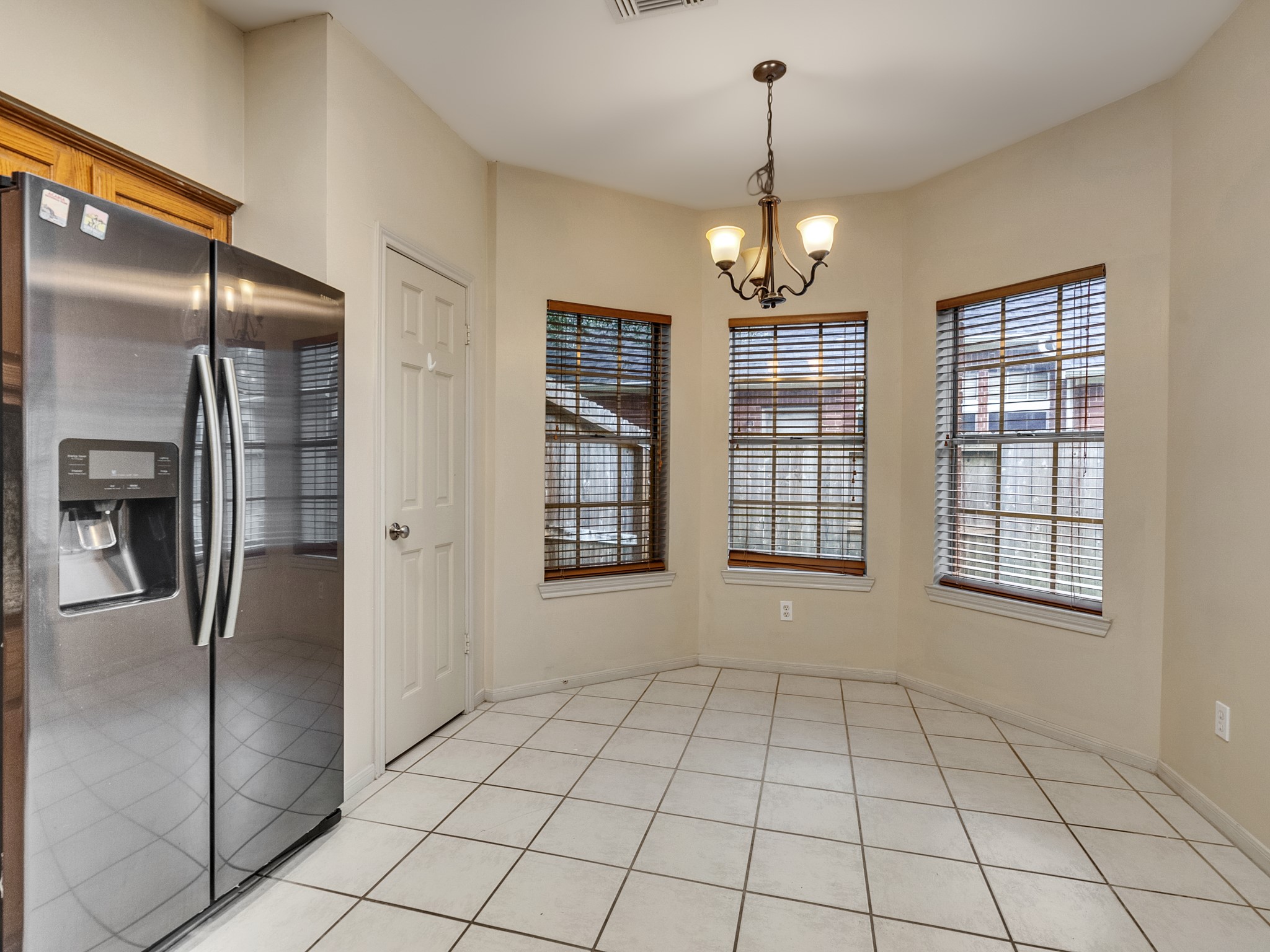 View of breakfast nook and the walk-in pantry