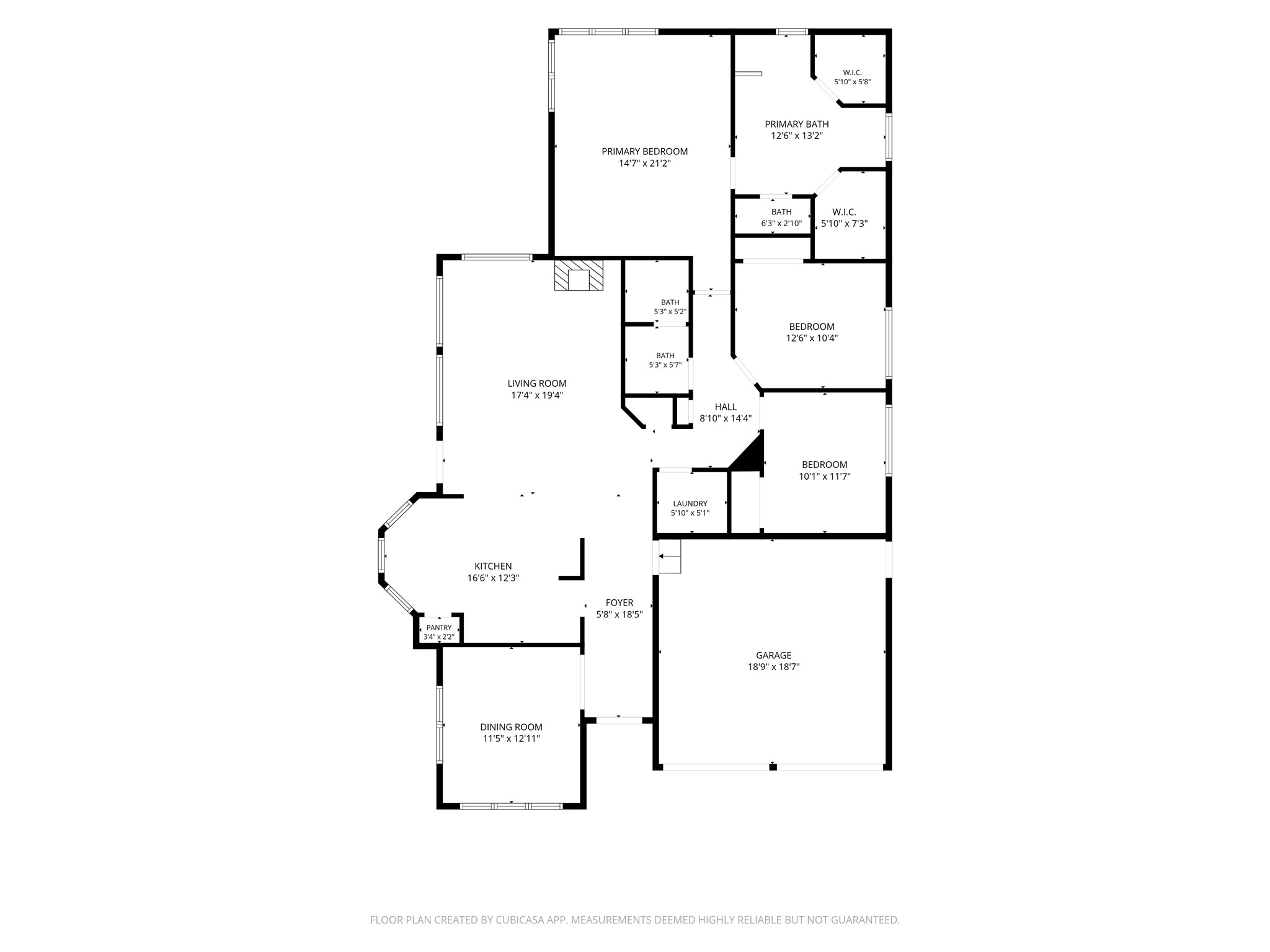 Visual representation of the floor plan *Room sizes approximate*