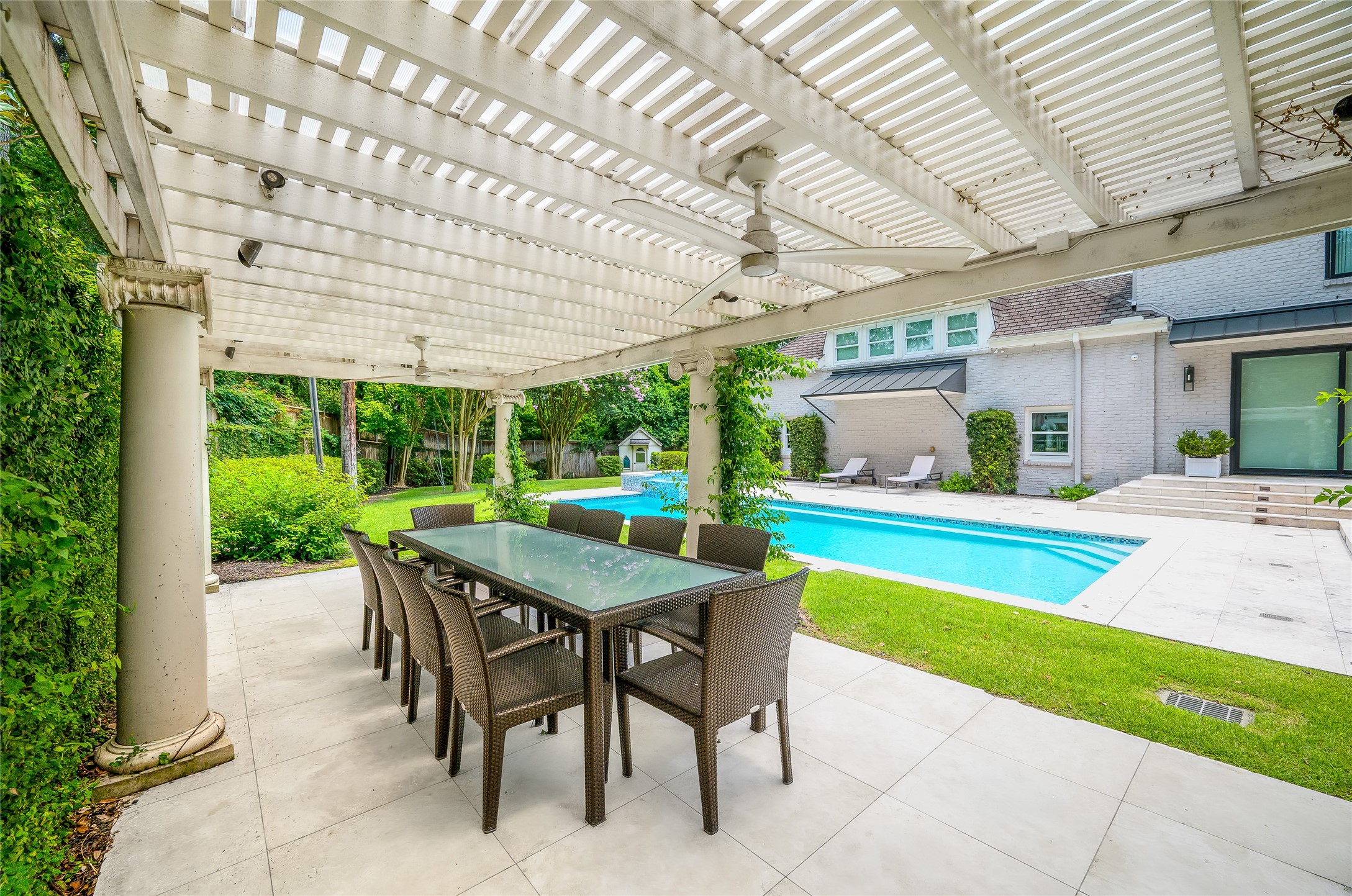 [Lanai]
Al fresco living or dining space beside the pool.