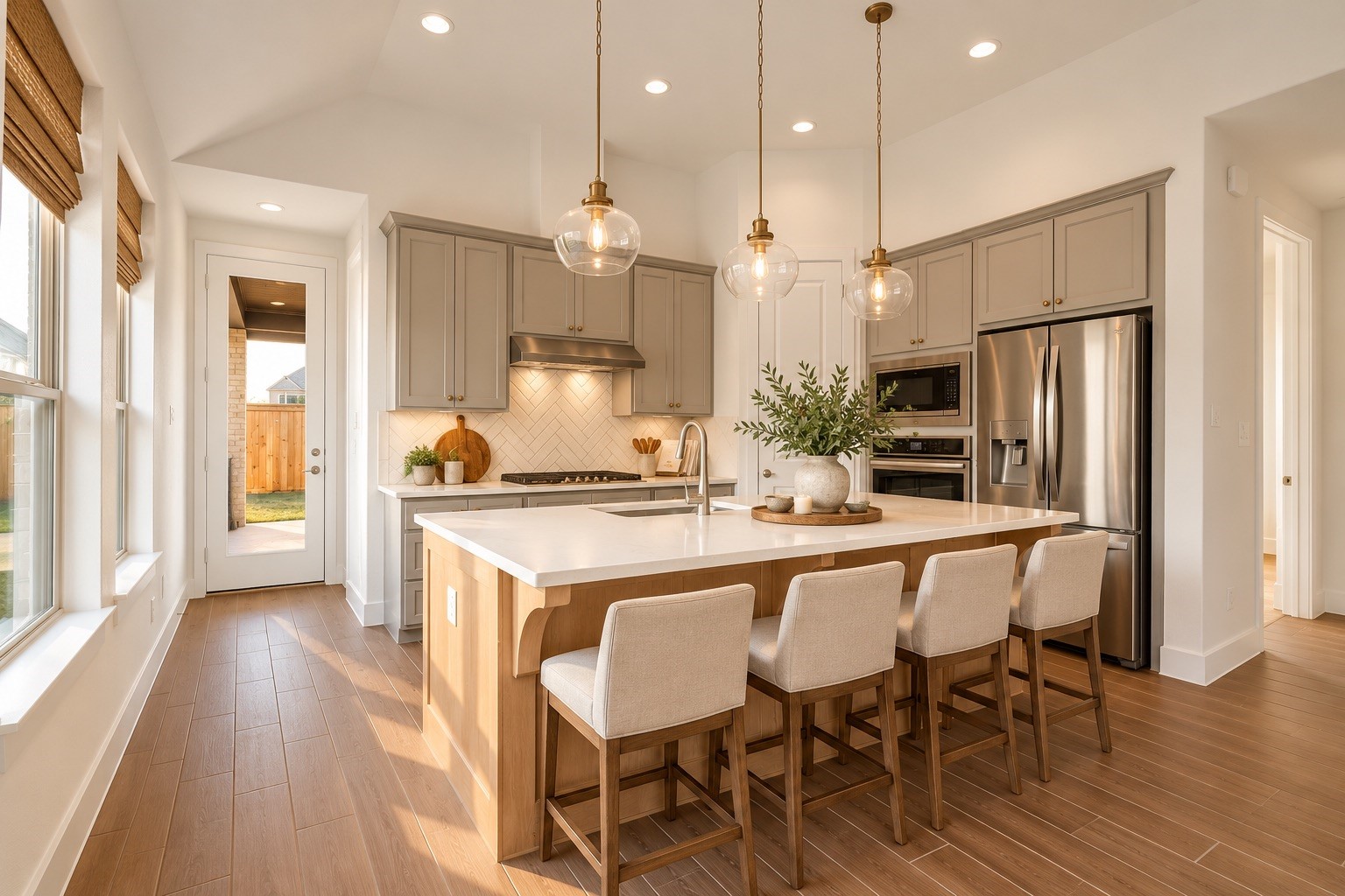 Virtually staged kitchen