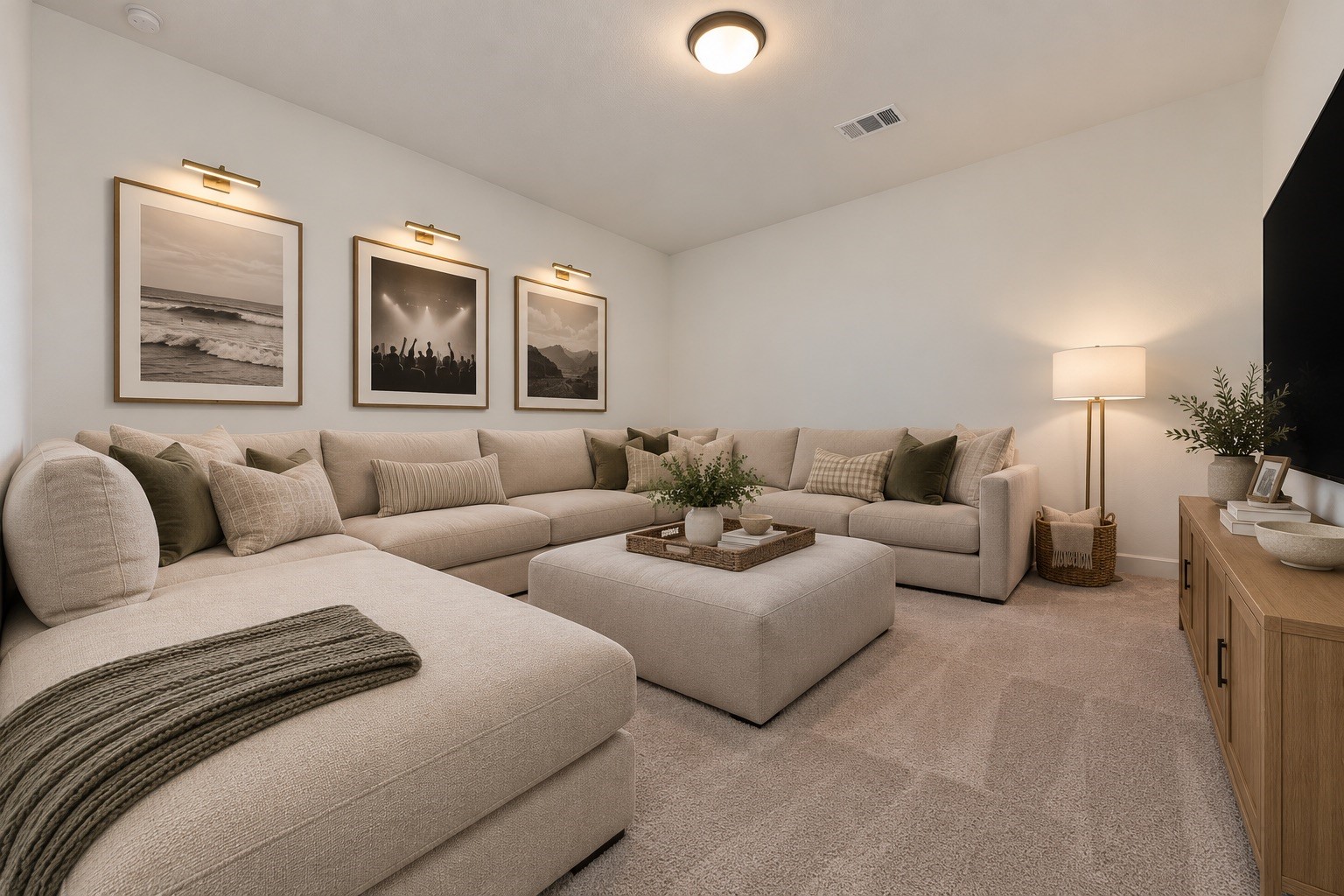 Amazing bonus room that can be used as a media room, home gym, playroom, etc. Virtually staged.