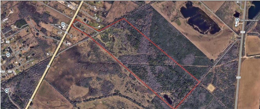 Property line +- 83 acres