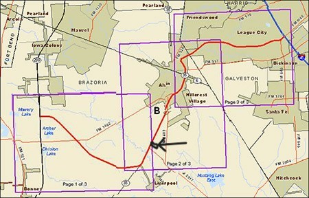 pics showing future Grand Parkway 99 currently HWY 35