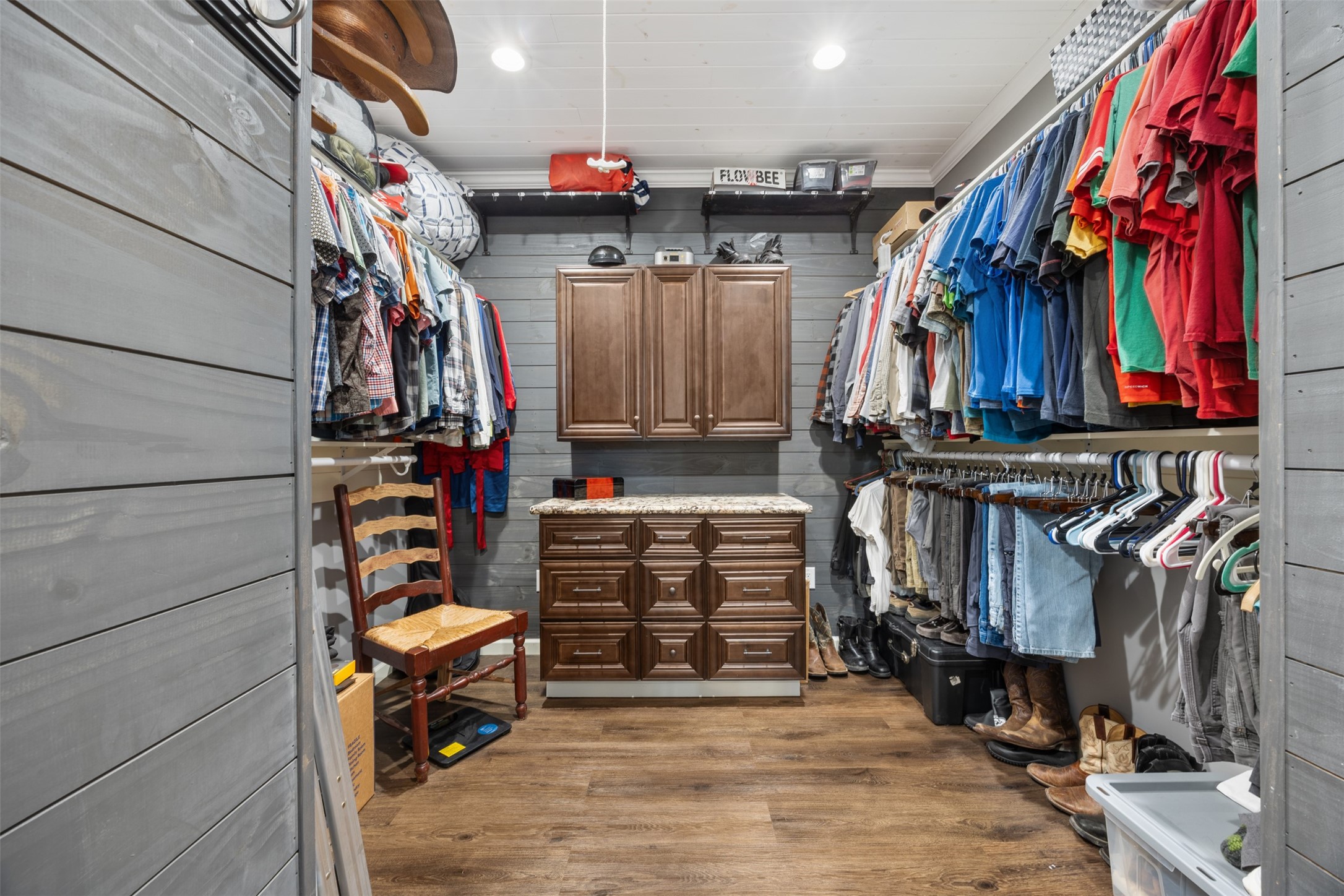 This is what we call a walk-in closet. Very spacious for all types of needs
