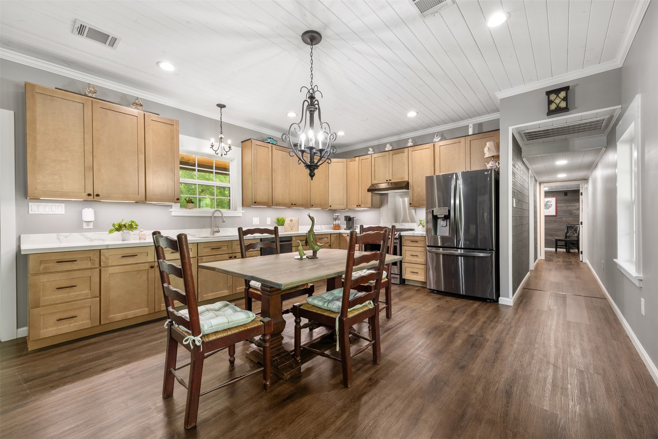 Welcome home to a totally renovated kitchen and eat in dining Welcome home to a totally renovated kitchen and eat in dining