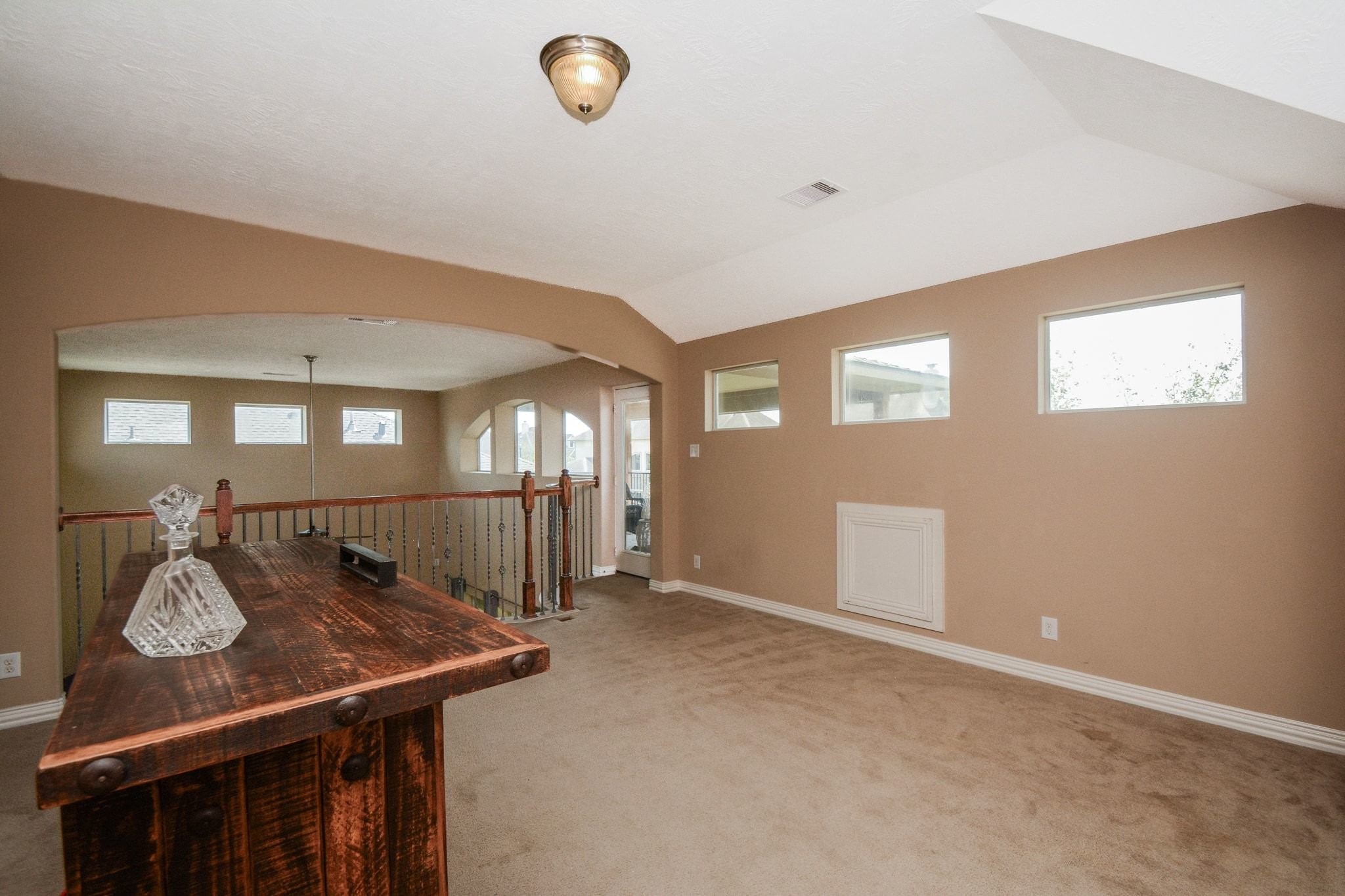 Access to outside balcony.