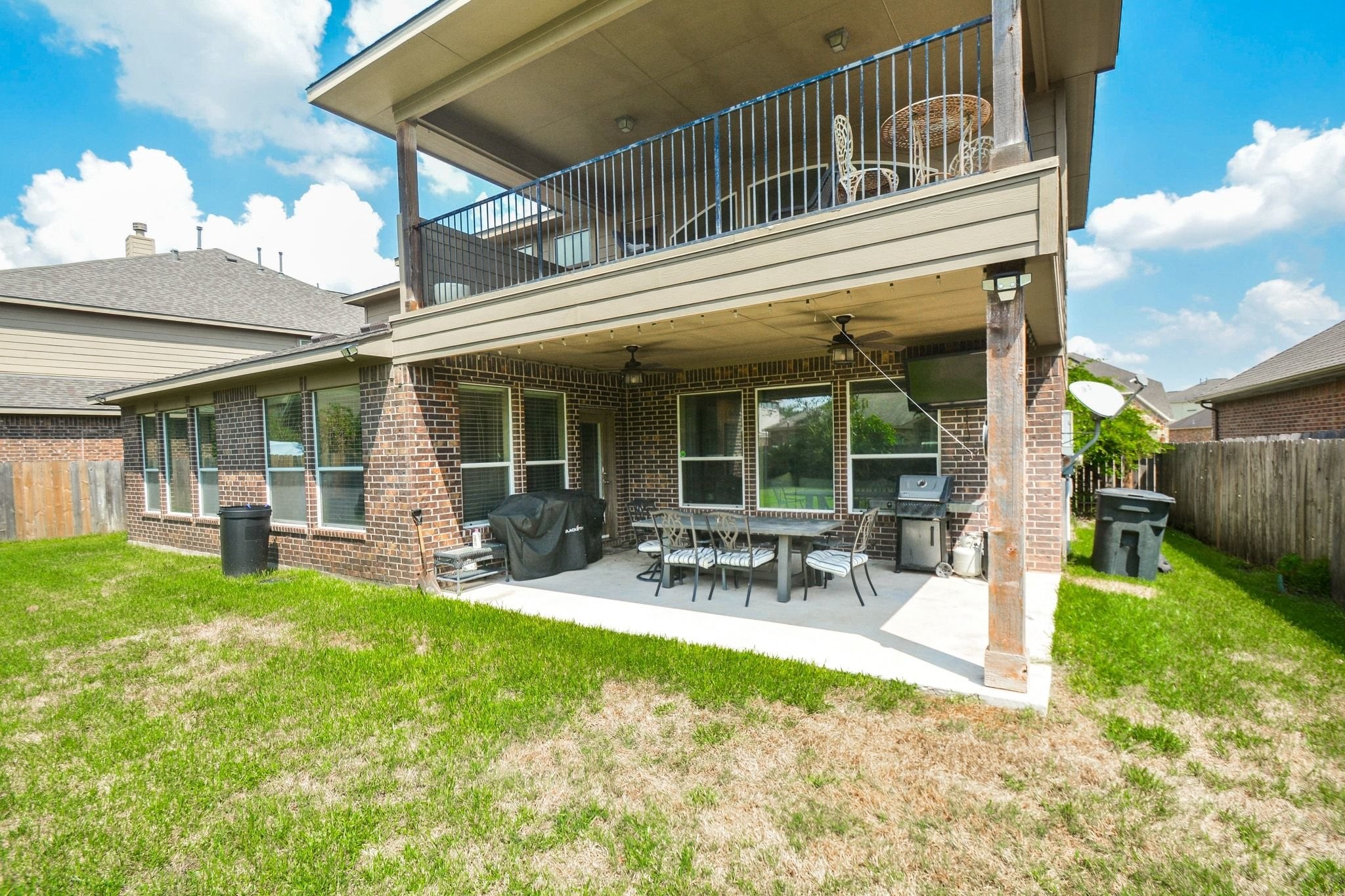 BBQ on the covered patio. Or enjoy morning coffee on the balcony