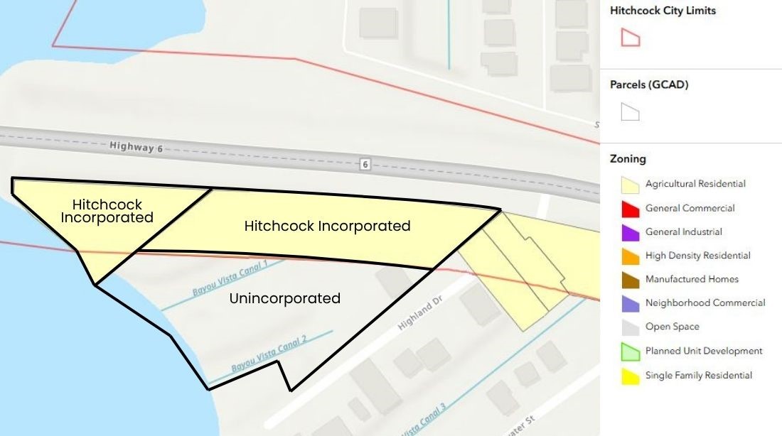 Zoning map of the property