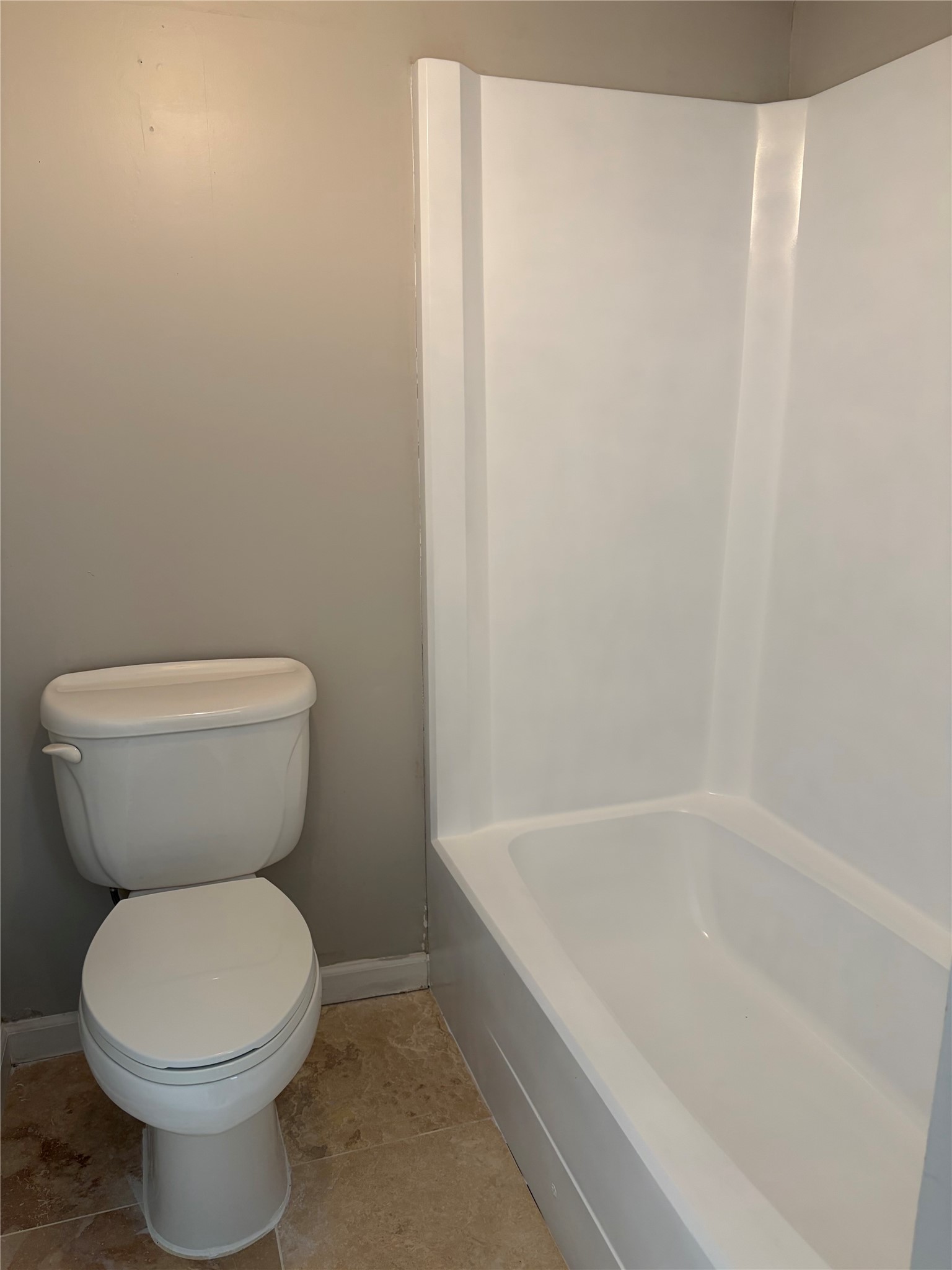 The hall bath has a nice tub/shower combo