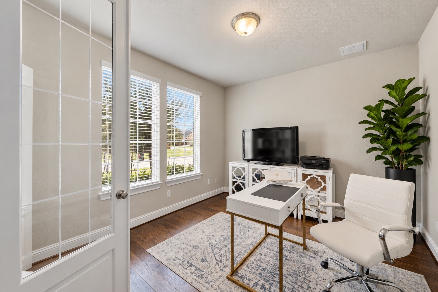 Digitally Enhanced First-Floor Office.