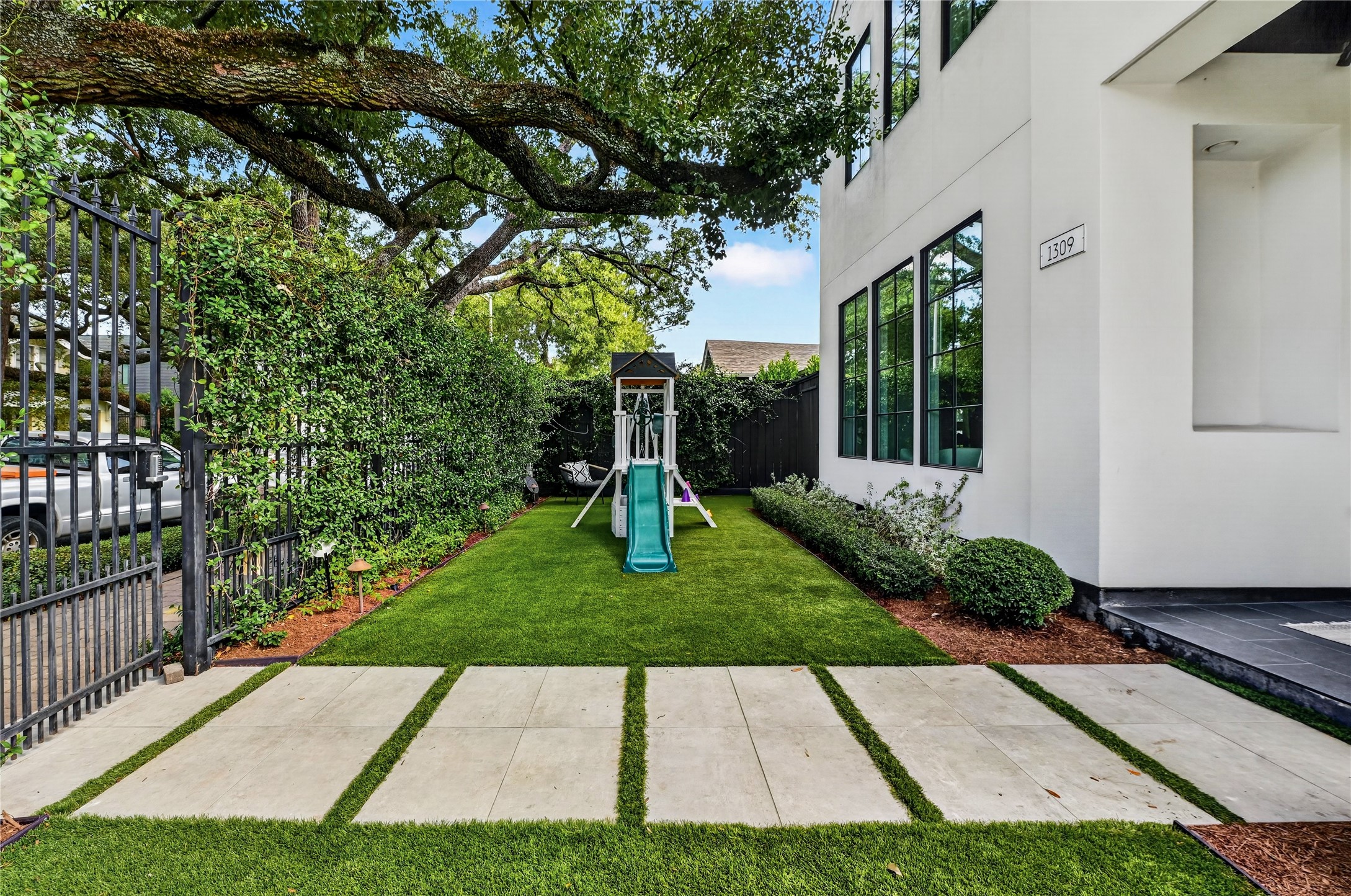 Playground can be enjoyed by the children, or can be taken away and used as another extension of your front yard.
