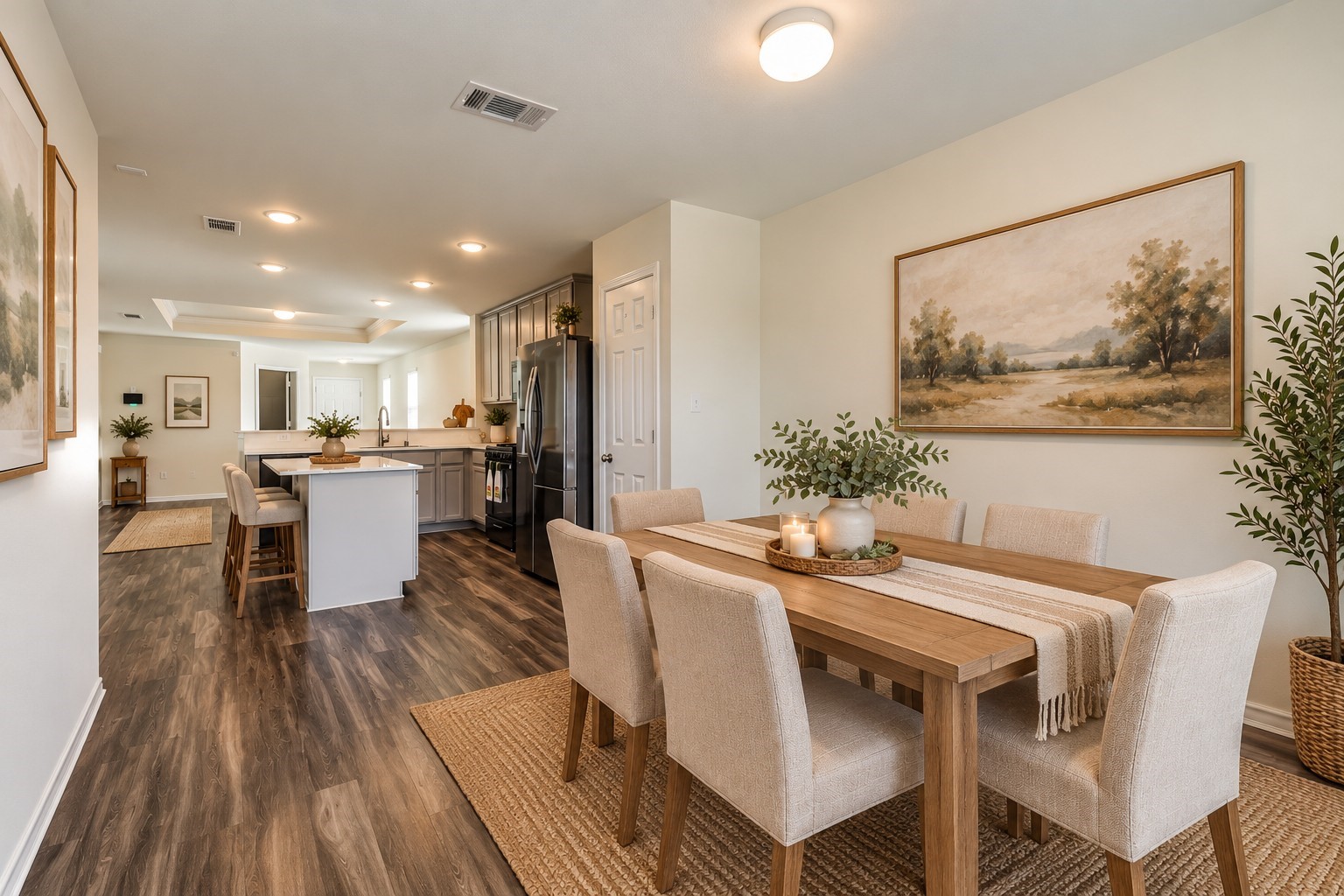 Virtually staged Breakfast Room