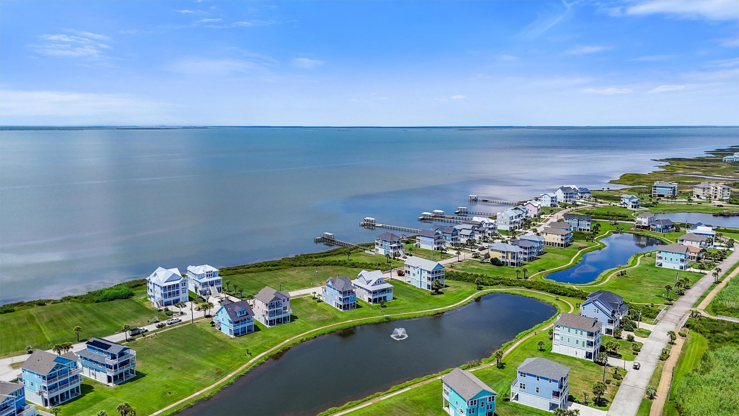 Blue bay waters provide the perfect spots for fishing, crabbing, or simply enjoying sunsets.