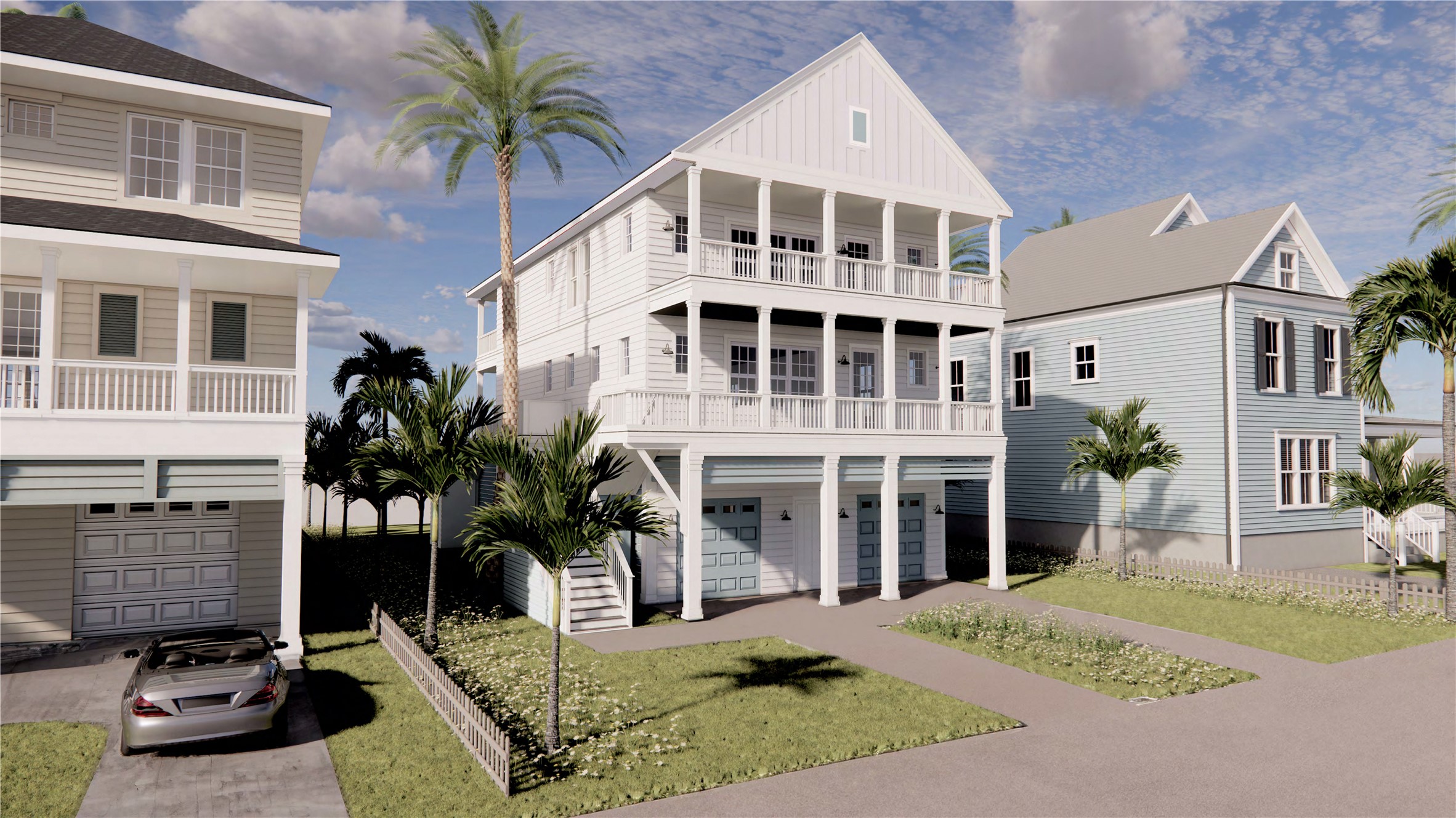 Built by Alair Galveston, this residence showcases timeless design and elevated coastal architecture. *3D rendering