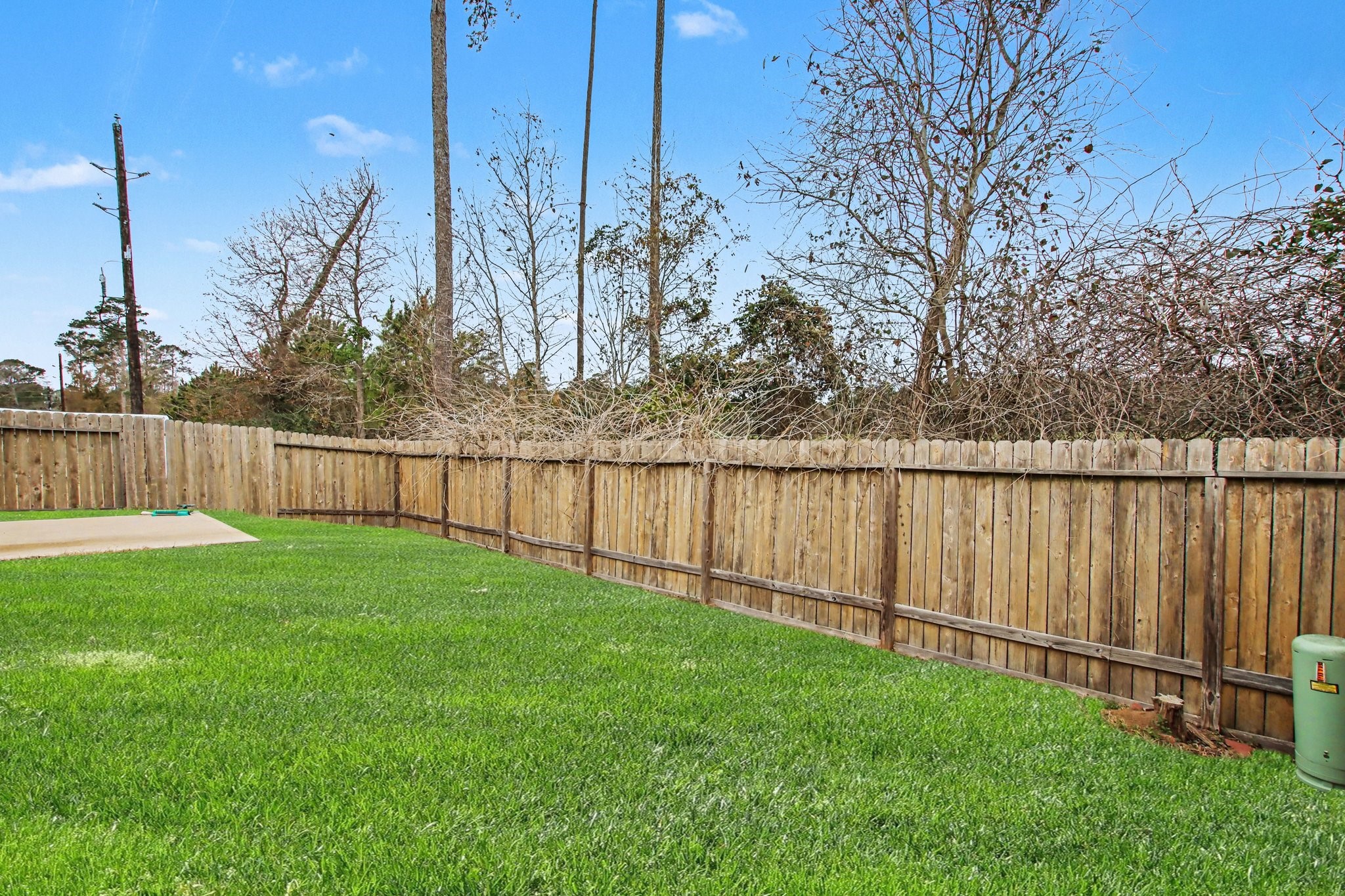 Lots of backyard privacy! You won't have any backyard neighbors.
