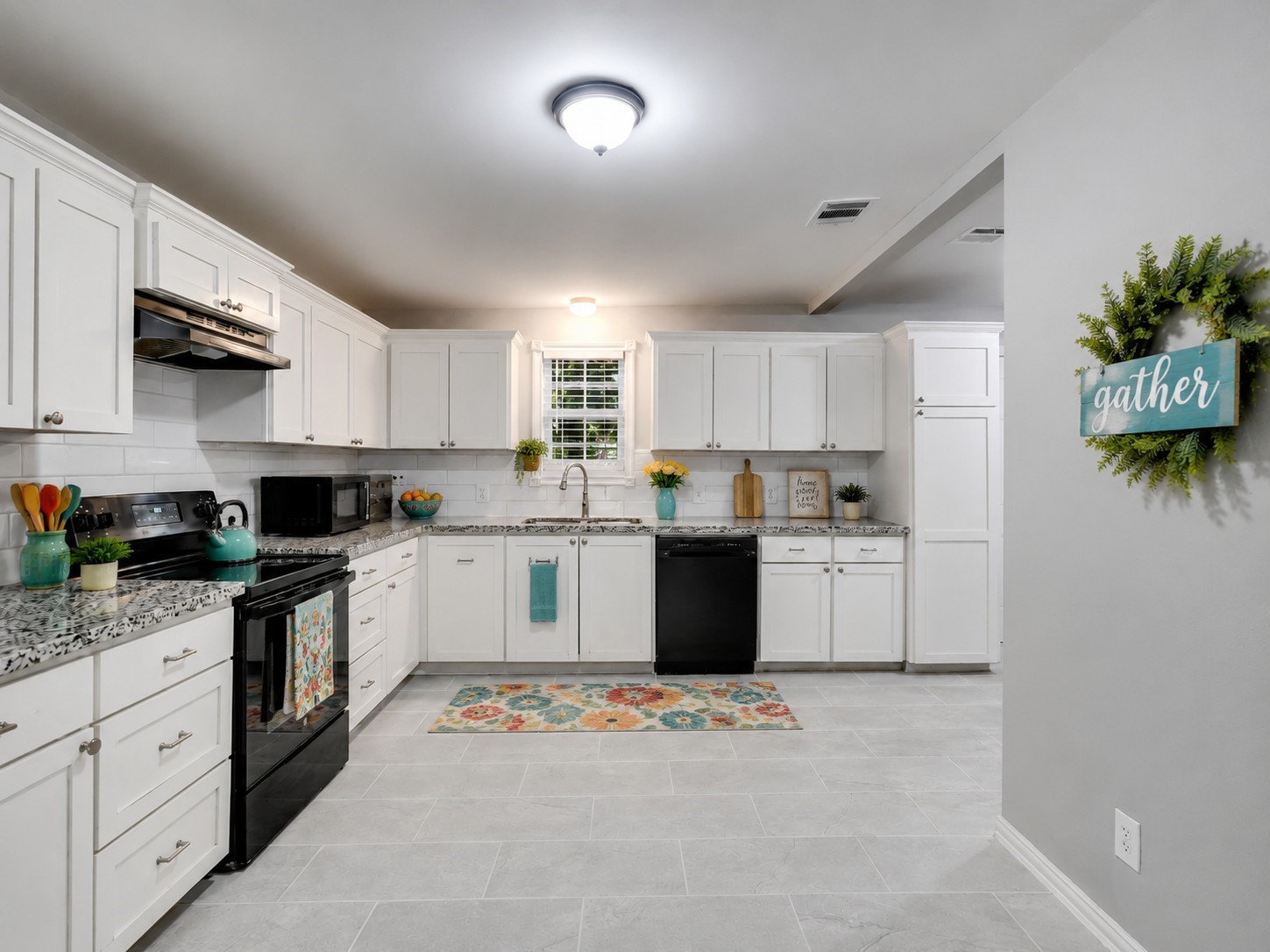 Virtually staged kitchen. Virtually staged kitchen.