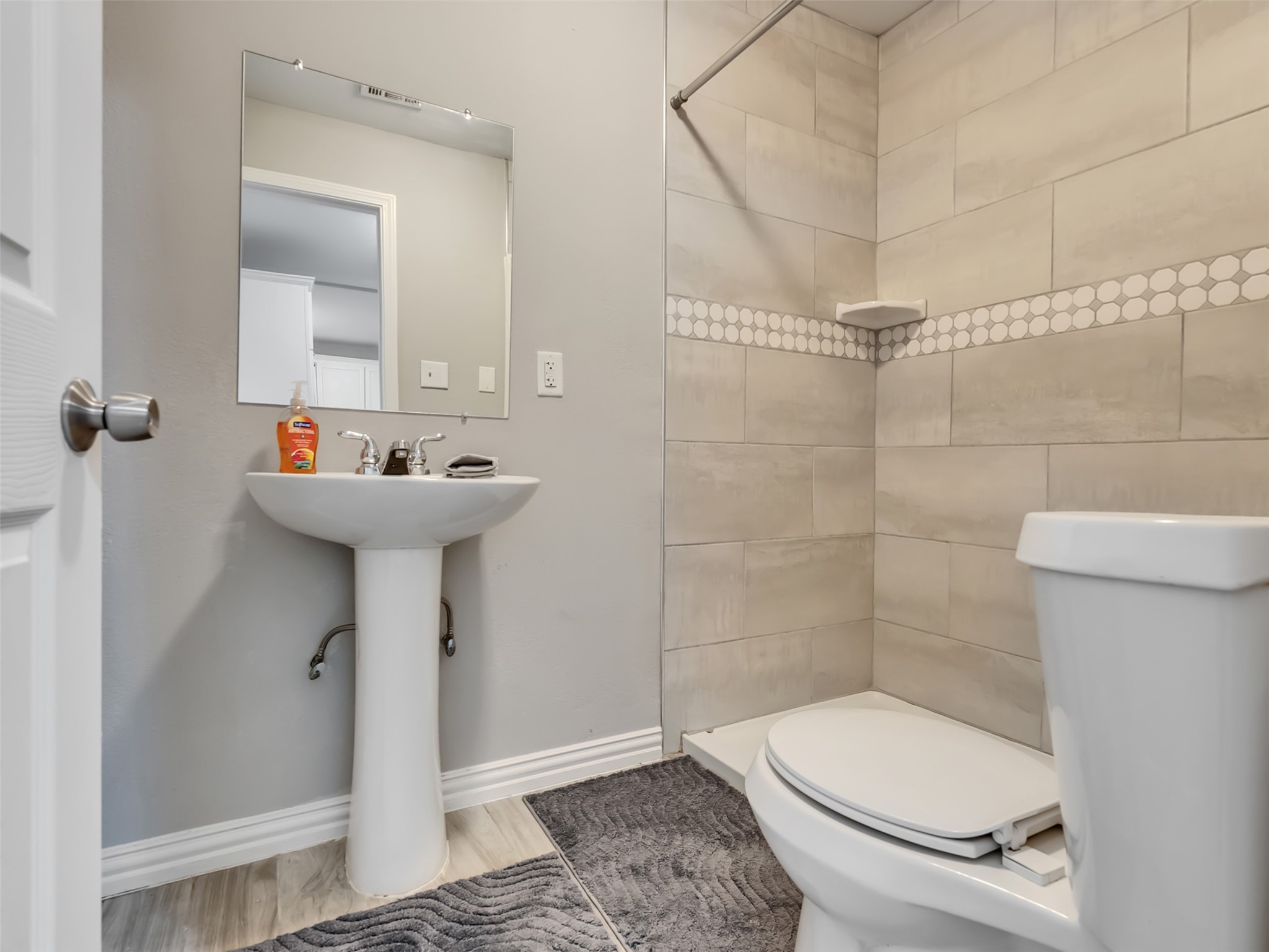 Updated secondary bathroom.