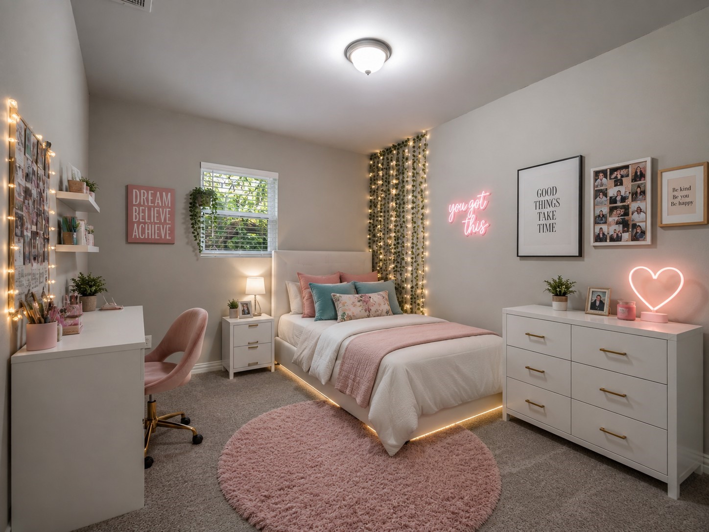 Virtually staged secondary bedroom #2.