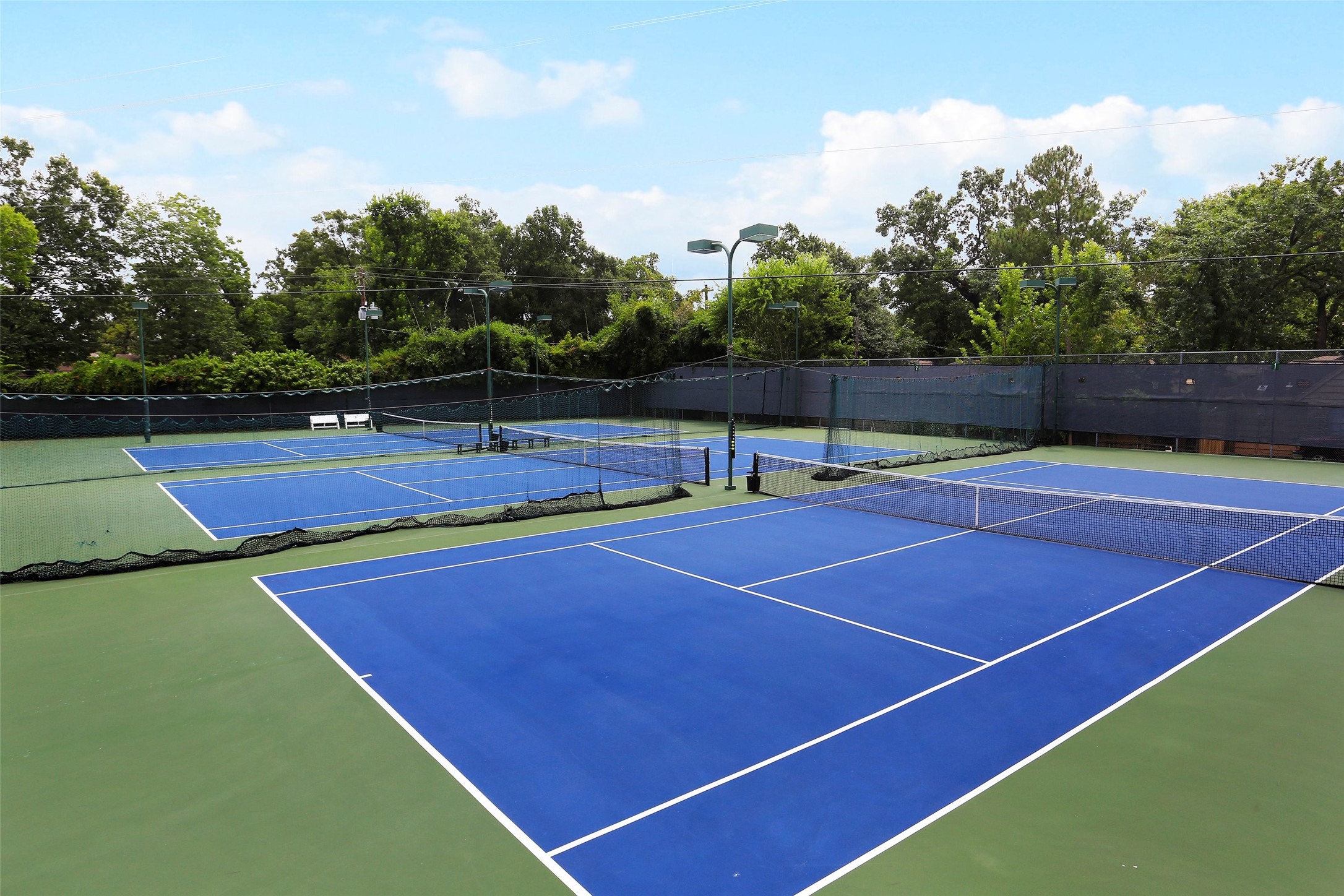 Tennis courts at Wilchester were recently resurfaced. Tennis courts at Wilchester were recently resurfaced.